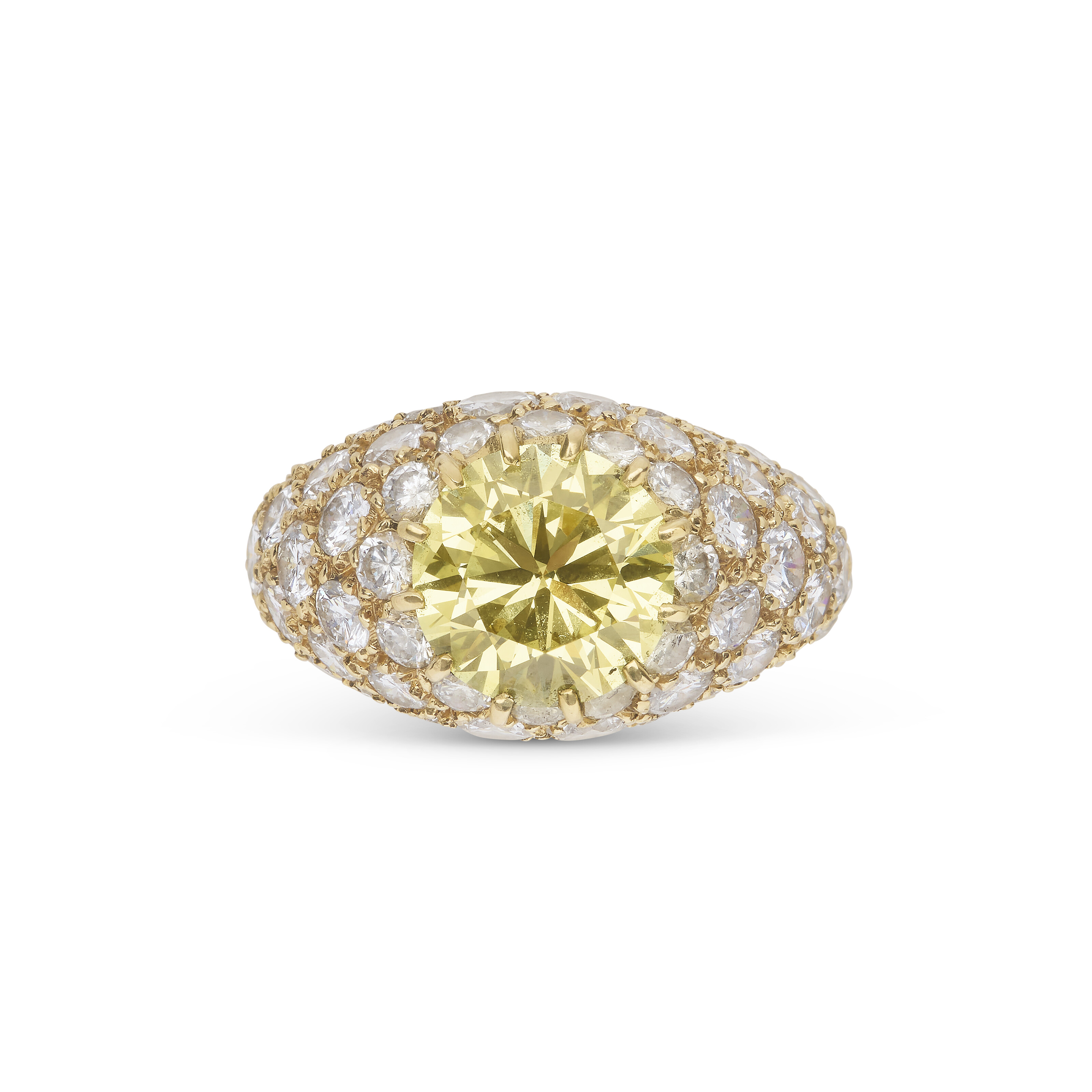 HARRY WINSTON BAGUE DIAMANT DE COULEUR ET DIAMANTS