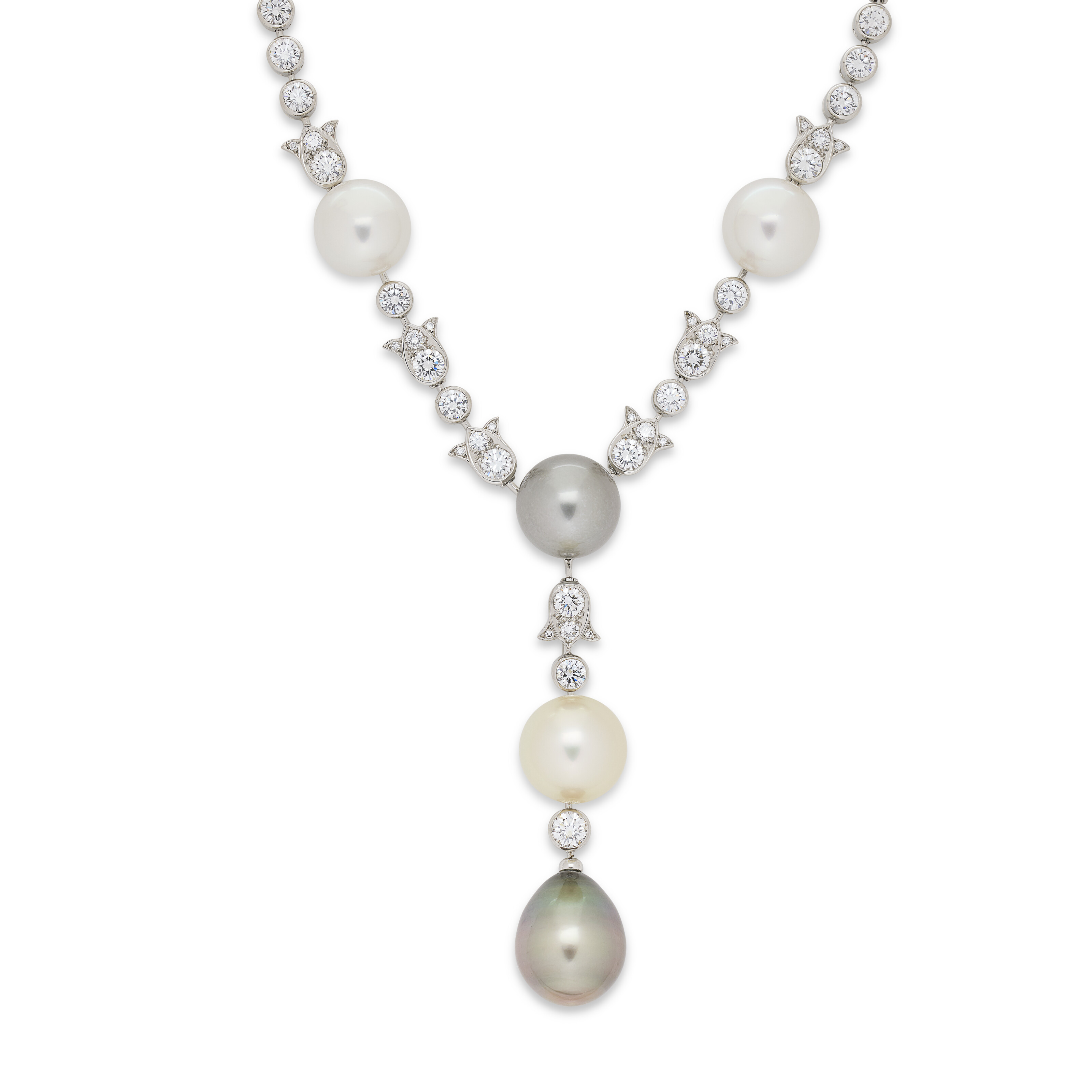 CARTIER COLLIER PERLES DE CULTURE ET DIAMANTS 'MELODIE' image 2