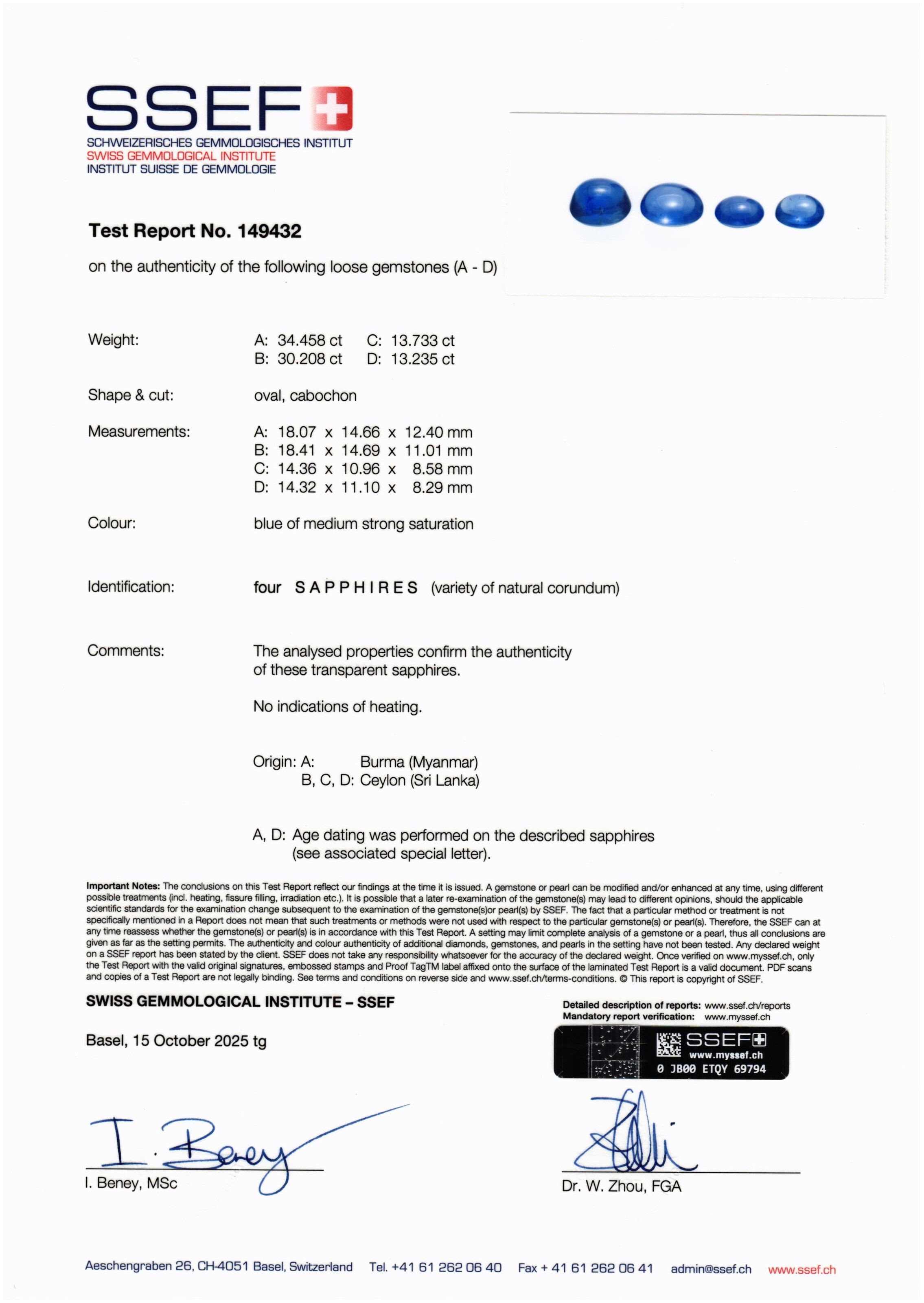 PAIRE DE BOUCLES D’OREILLES SAPHIRS ET DIAMANTS image 3