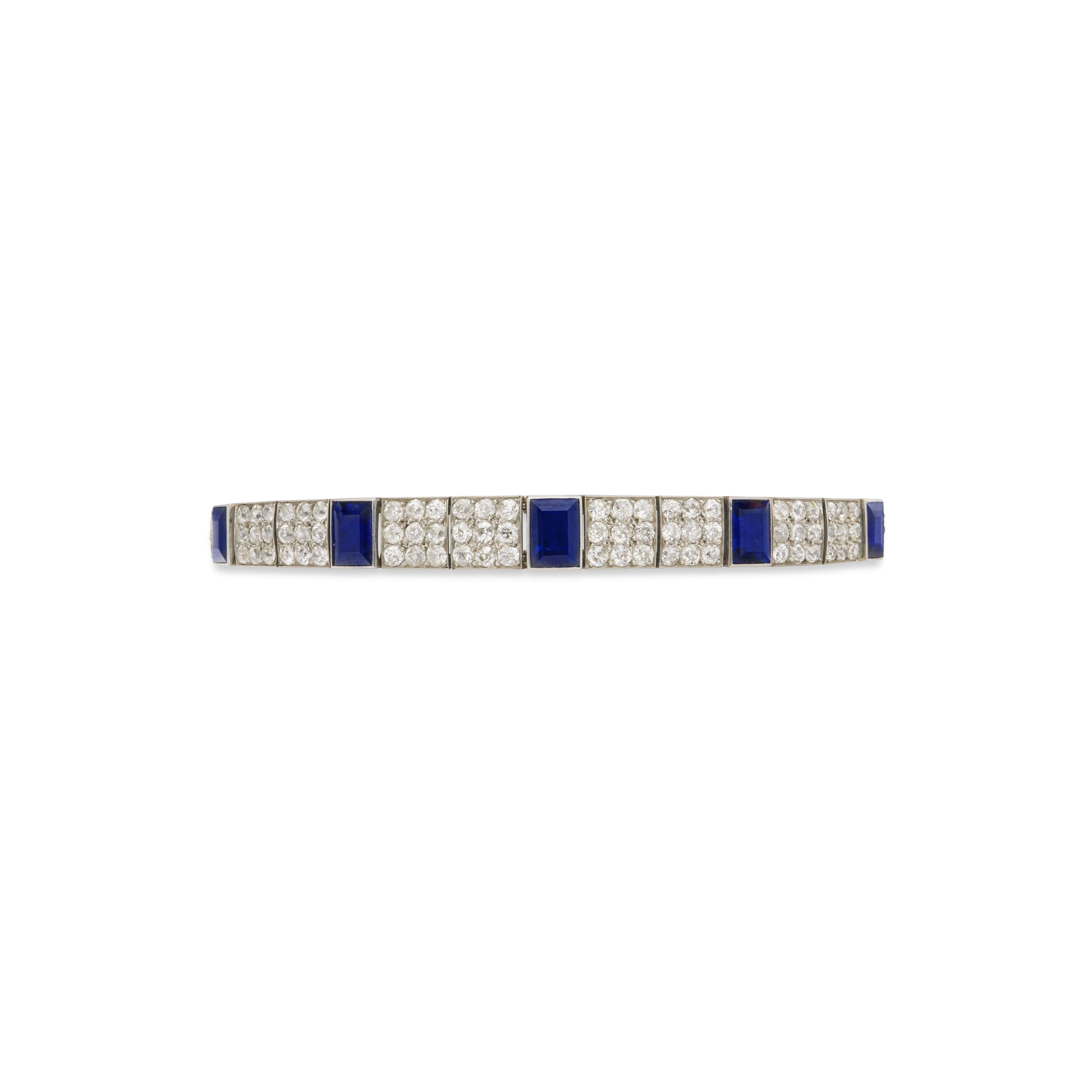 BRACELET SAPHIRS ET DIAMANTS DÉBUT DU XXe SIÈCLE