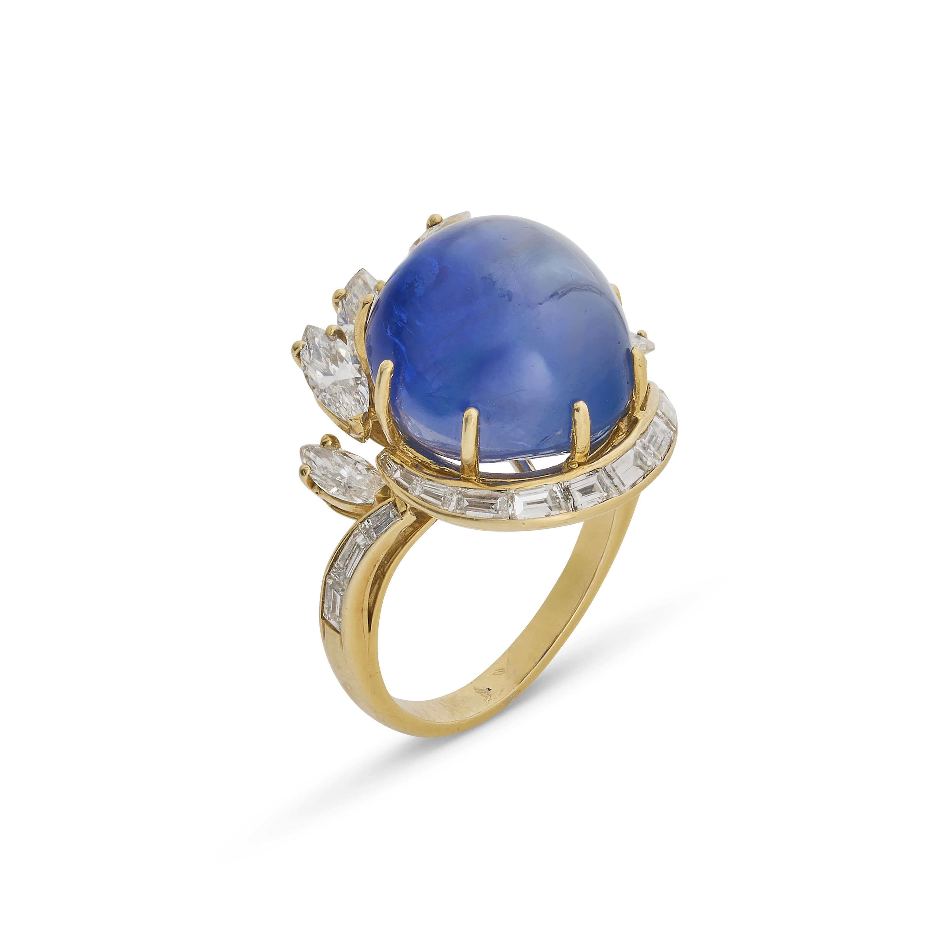 BAGUE SAPHIR ÉTOILE ET DIAMANTS image 2