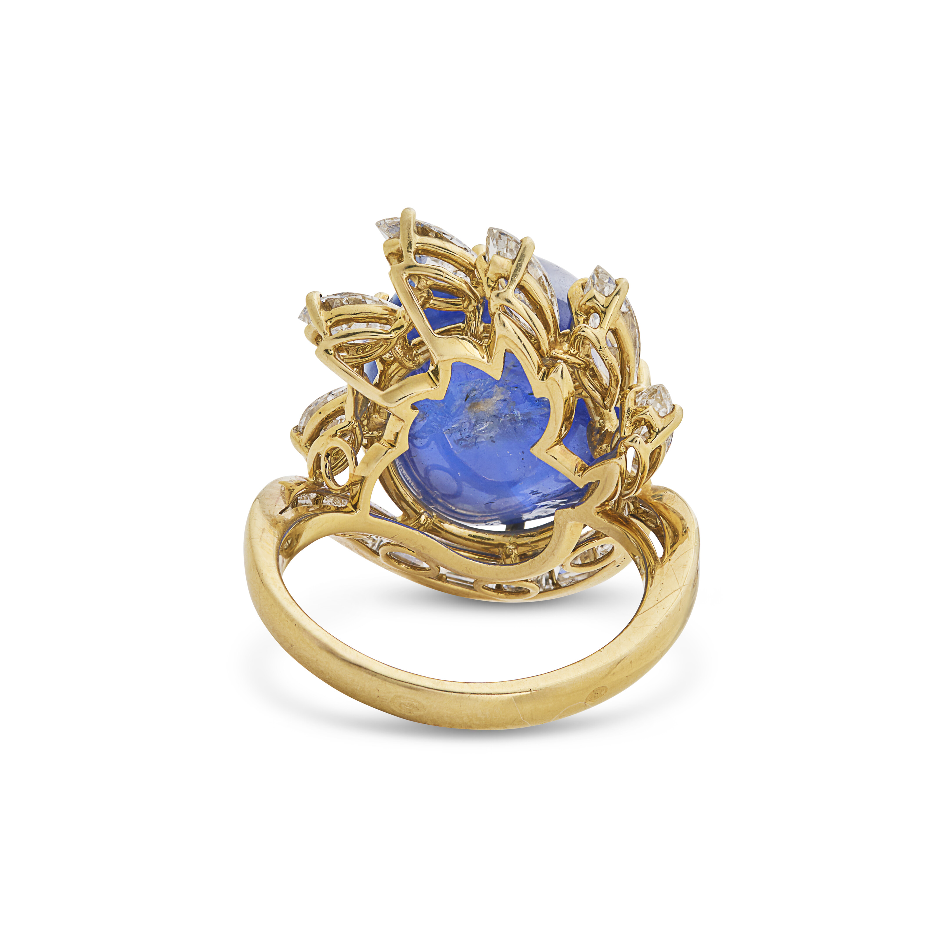 BAGUE SAPHIR ÉTOILE ET DIAMANTS image 4