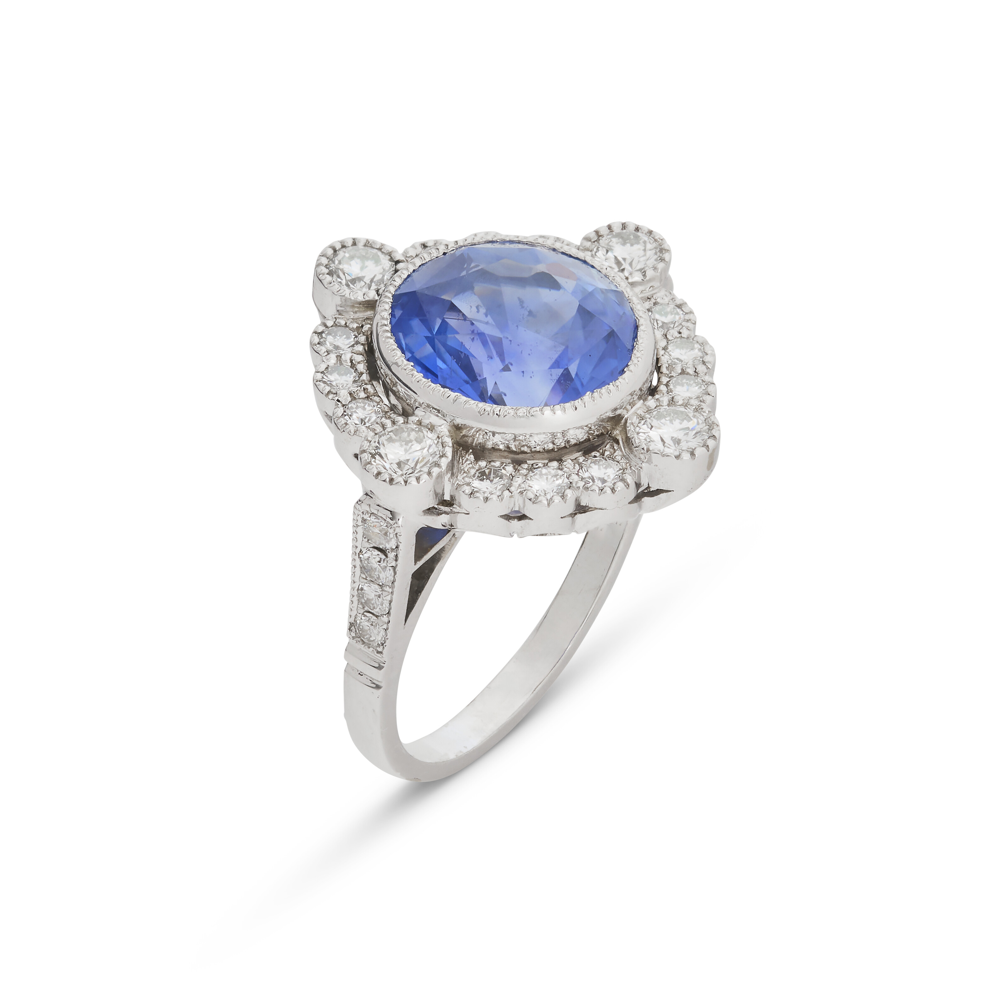 NO RESERVE - BAGUE SAPHIR ET DIAMANTS image 2