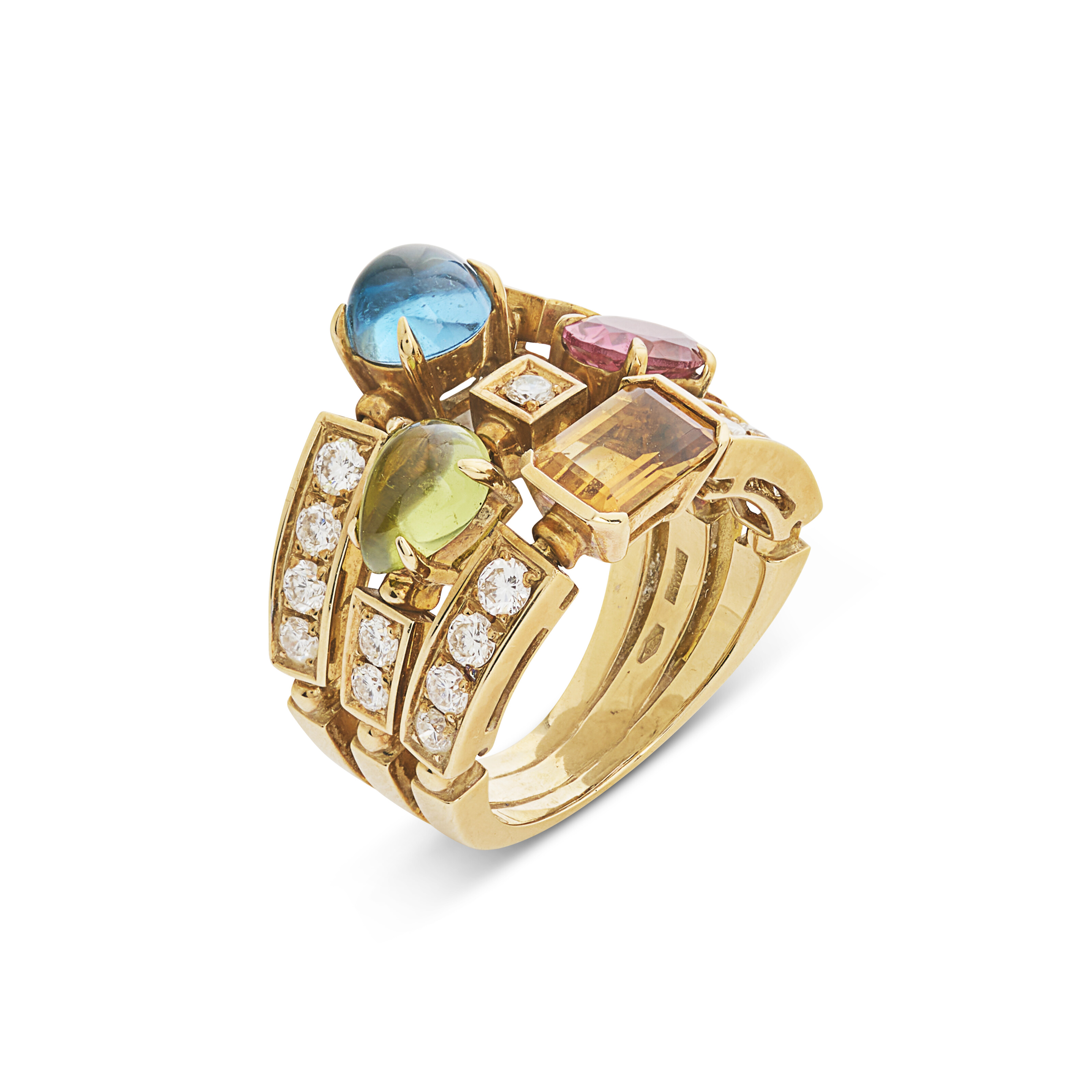 BULGARI PARURE PIERRES DE COULEUR, PERLES DE CULTURE ET DIAMANTS 'ALLEGRA' image 6