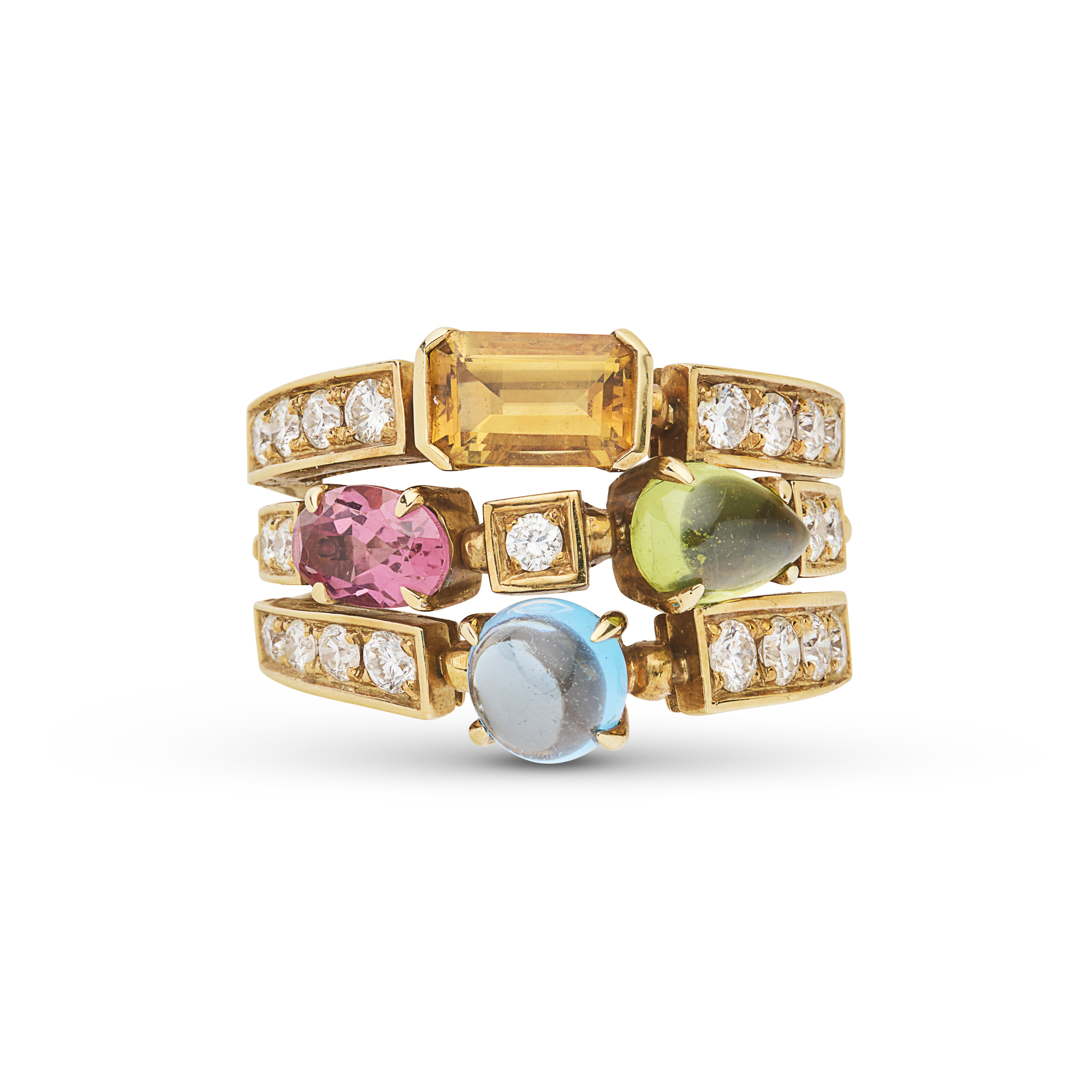 BULGARI PARURE PIERRES DE COULEUR, PERLES DE CULTURE ET DIAMANTS 'ALLEGRA' image 7