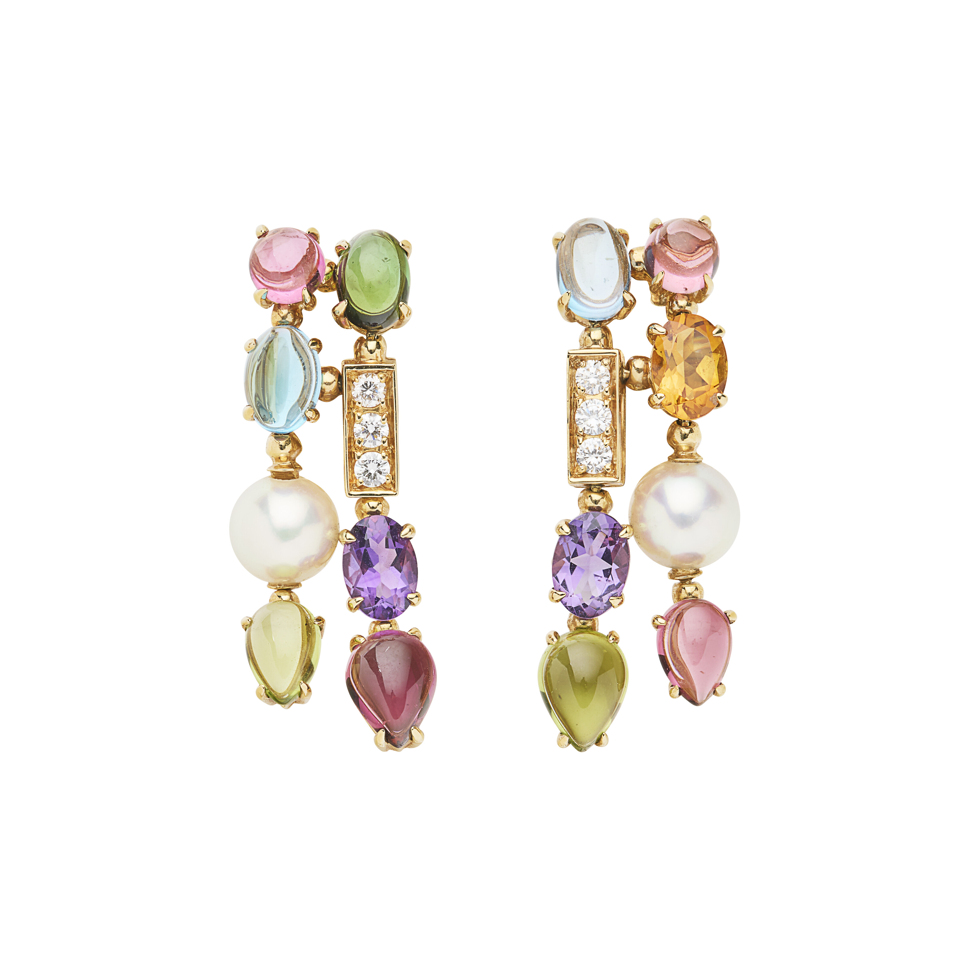 BULGARI PARURE PIERRES DE COULEUR, PERLES DE CULTURE ET DIAMANTS 'ALLEGRA' image 10