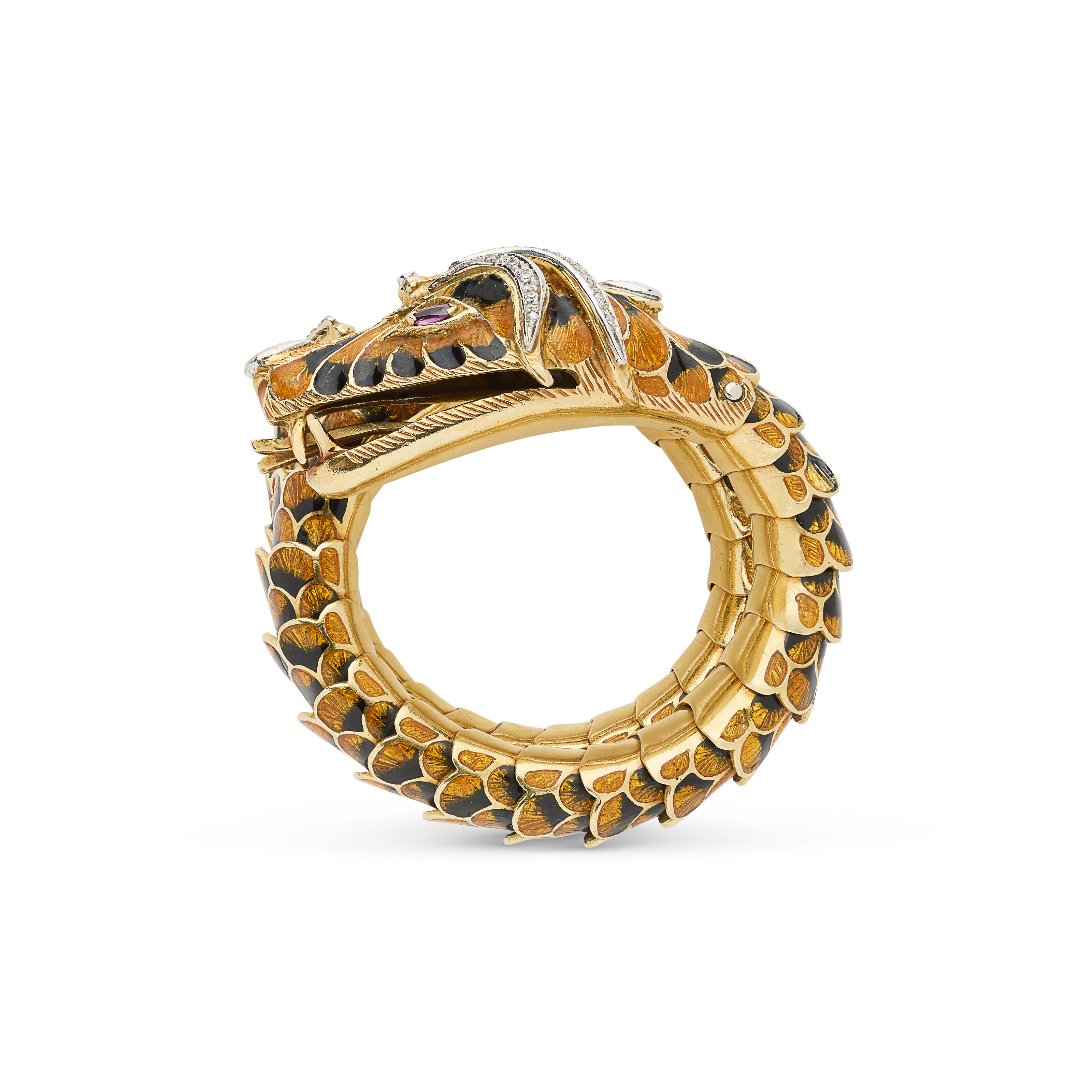 BRACELET ÉMAIL, RUBIS ET DIAMANTS image 2