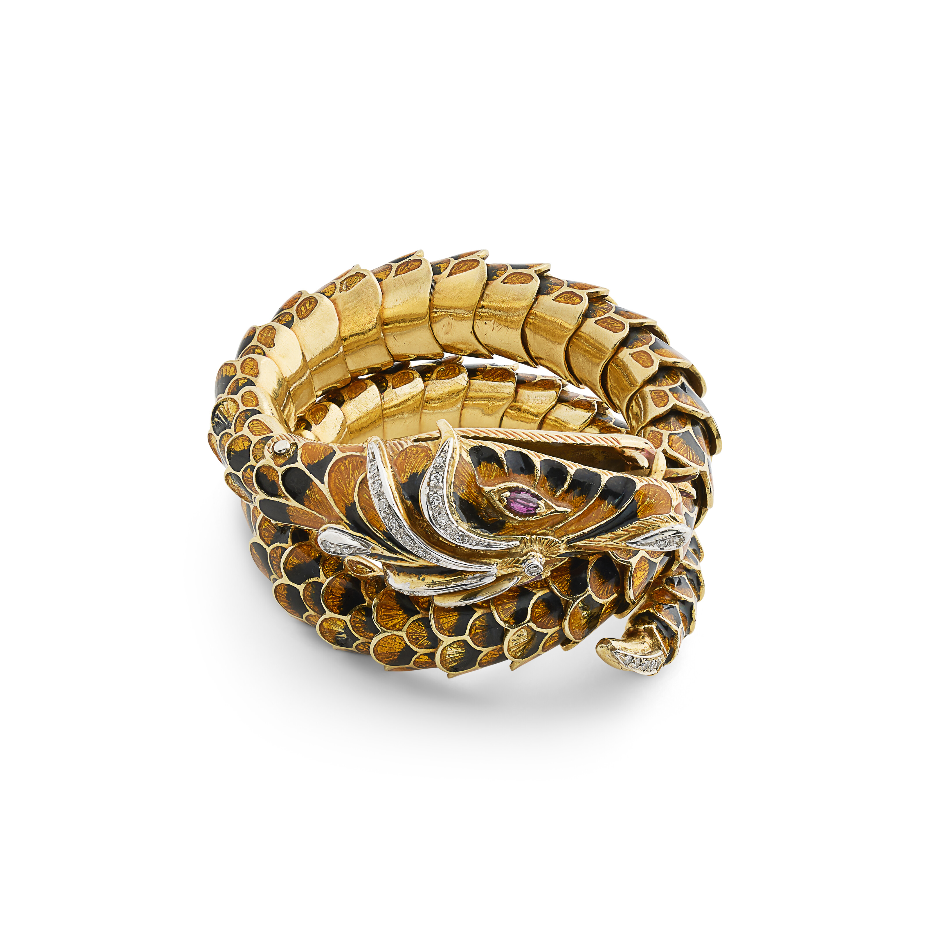 BRACELET ÉMAIL, RUBIS ET DIAMANTS image 3