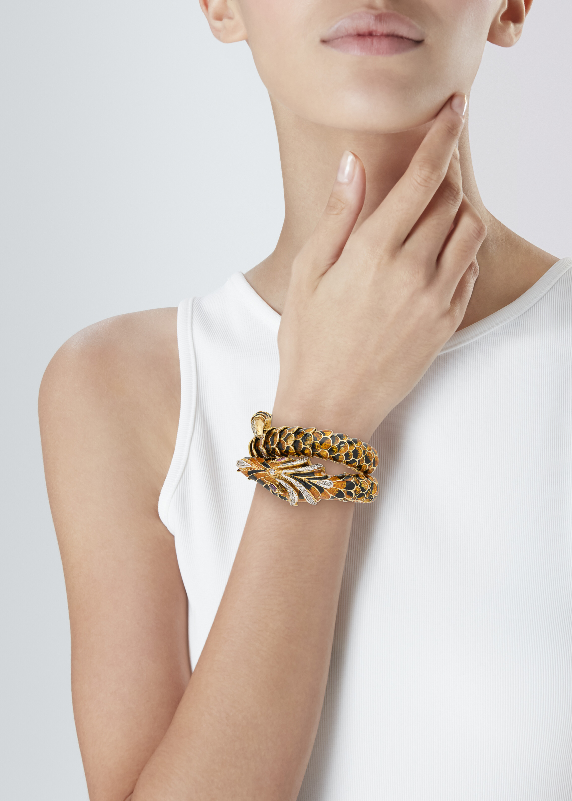 BRACELET ÉMAIL, RUBIS ET DIAMANTS image 5