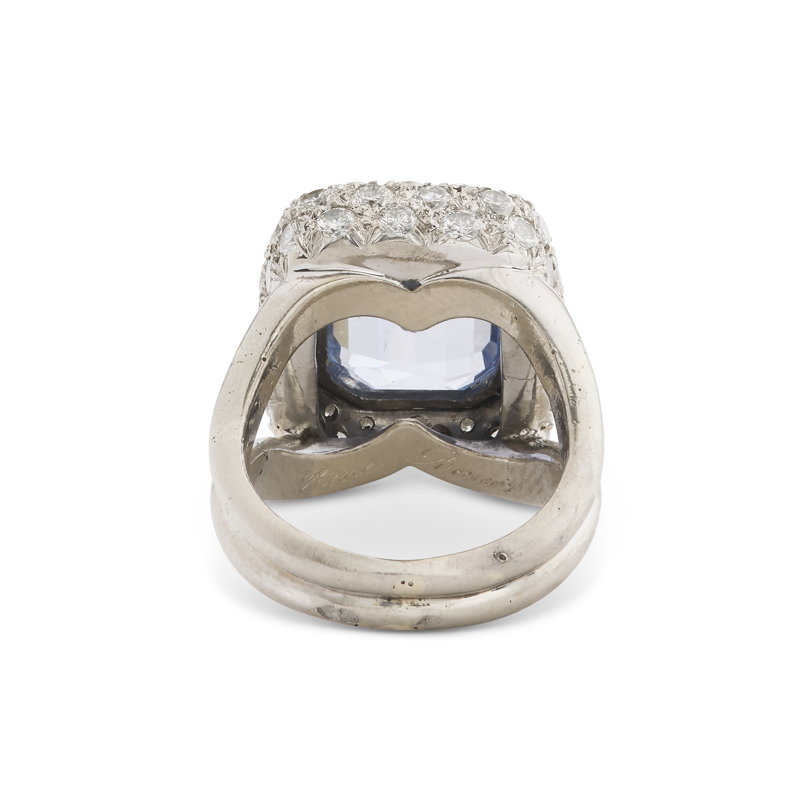 RENÉ BOIVIN BAGUE SAPHIR ET DIAMANTS 'DOUBLE CORPS' image 4