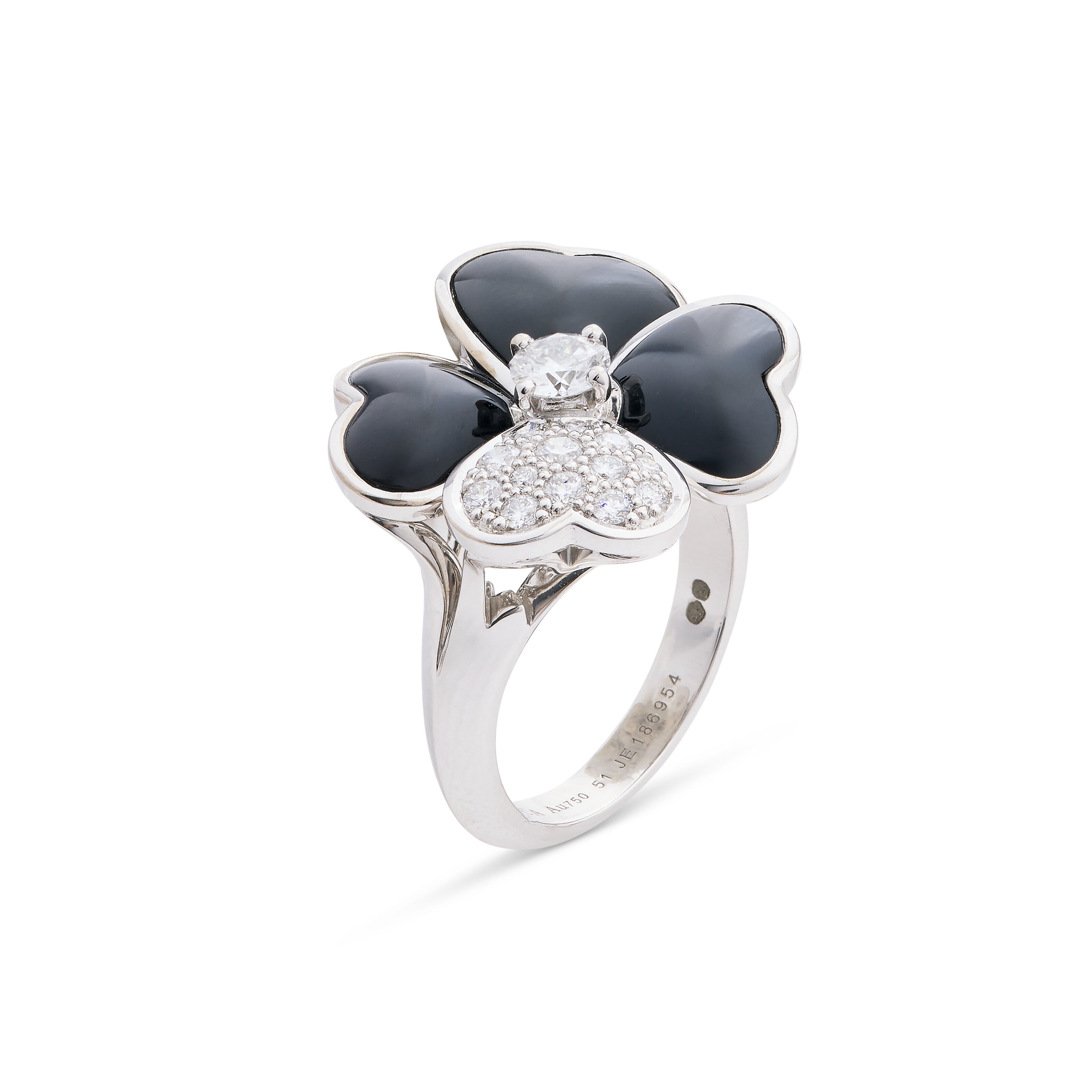 VAN CLEEF & ARPELS COLLIER DIAMANTS ‘FRIVOLE’ ET BAGUE ONYX ET DIAMANTS ‘COSMOS’ image 6