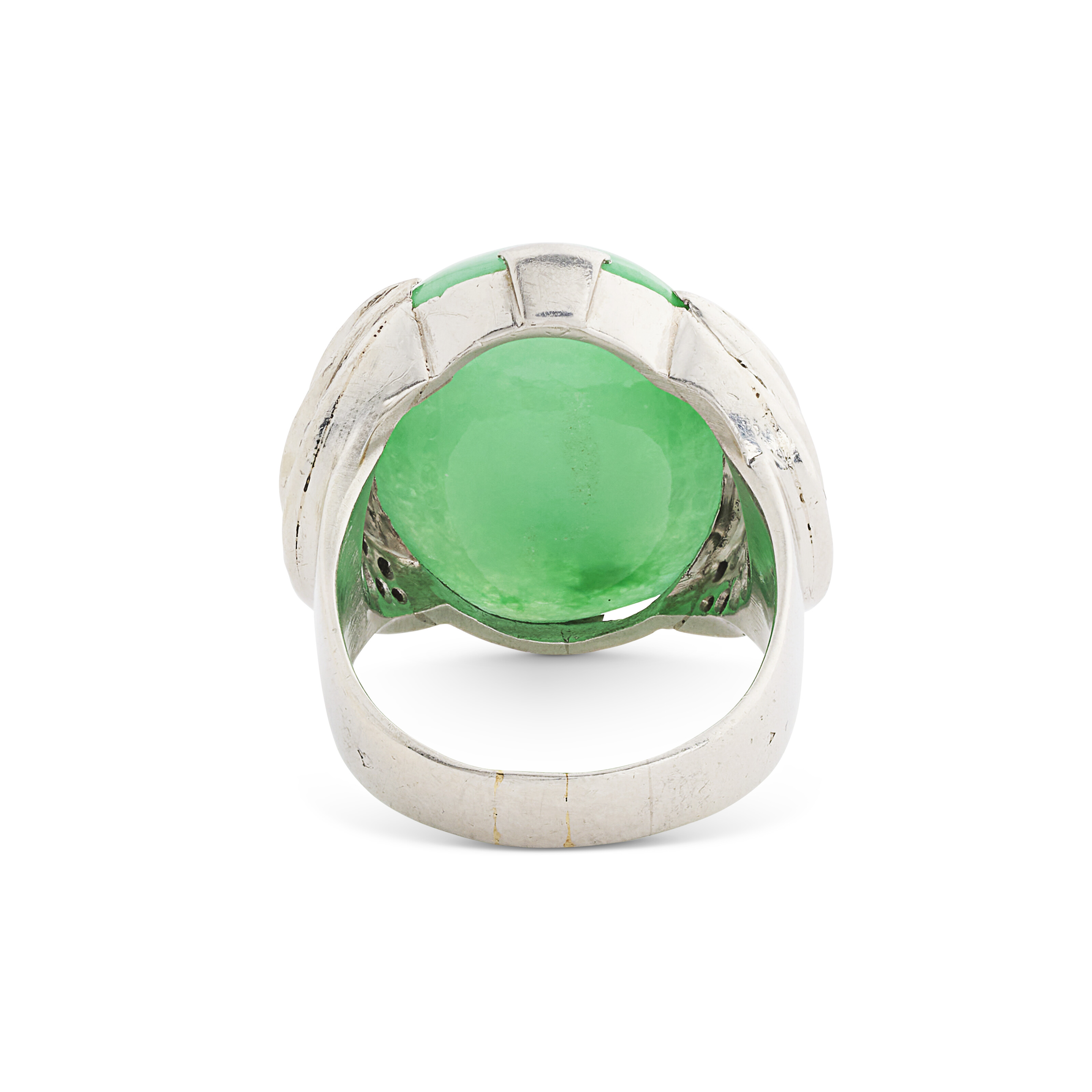 RAYMOND TEMPLIER BAGUE ART DÉCO JADÉITE ET DIAMANTS image 4