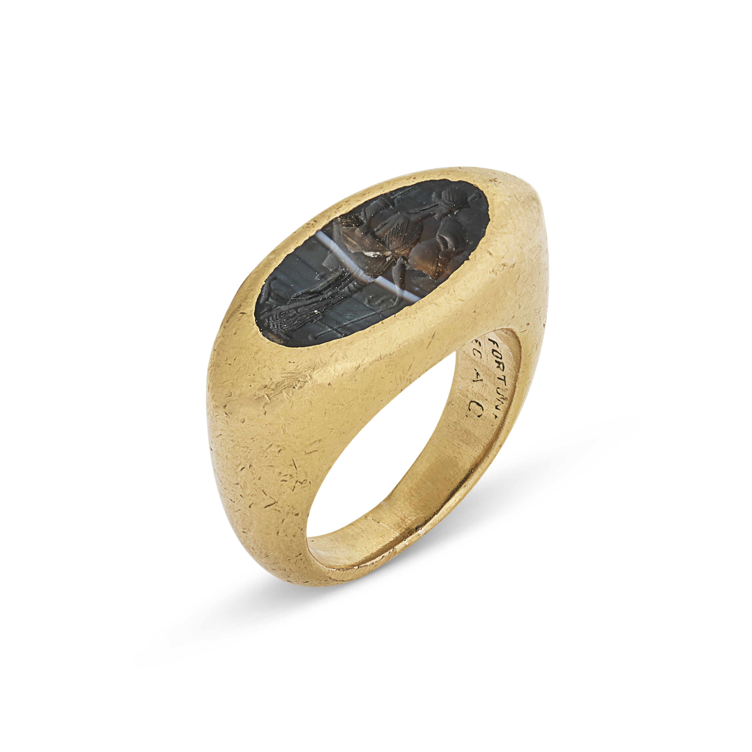 BULGARI BAGUE INTAILLE ONYX ACCOMPAGNÉE D'UNE BAGUE INTAILLE CORNALINE image 3