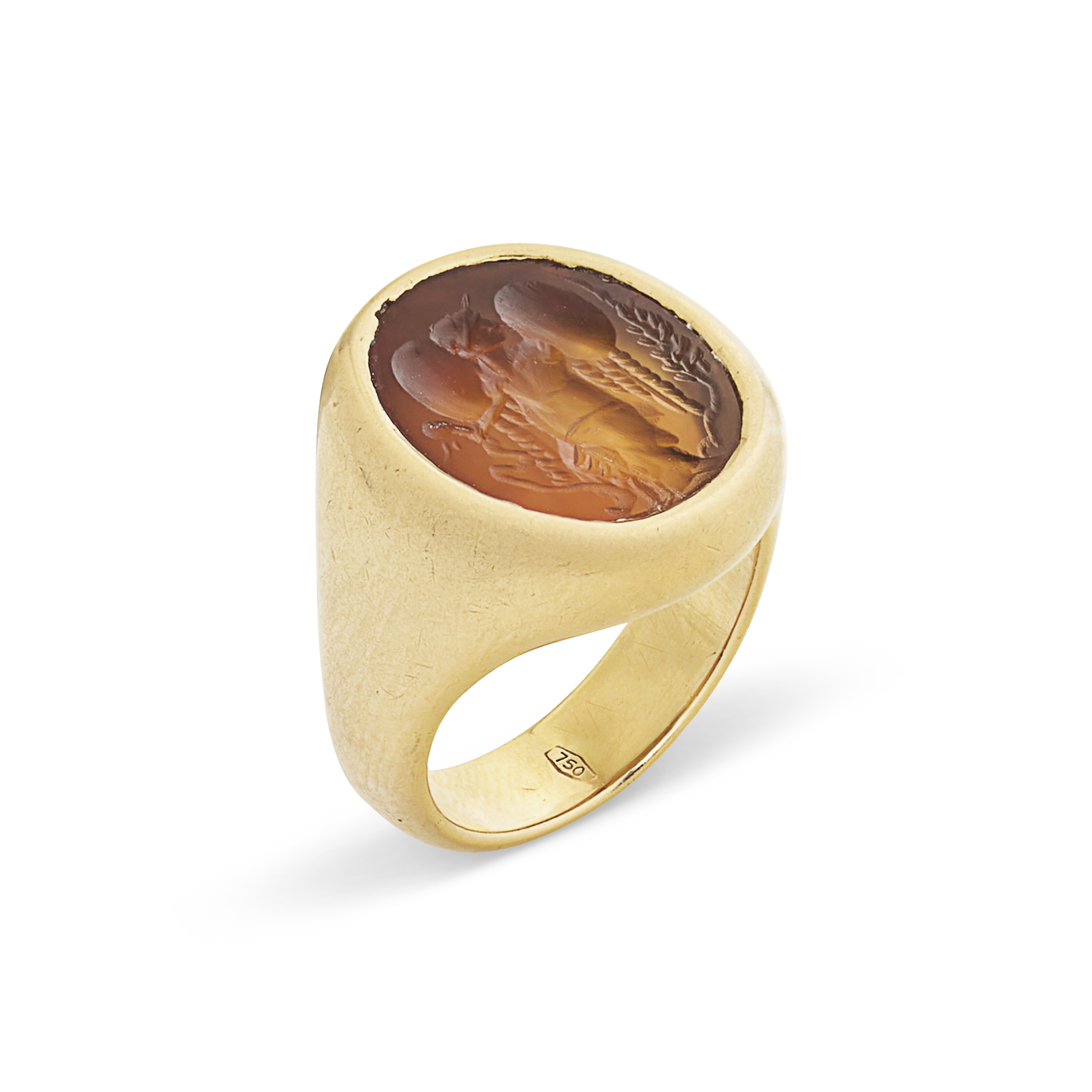 BULGARI BAGUE INTAILLE ONYX ACCOMPAGNÉE D'UNE BAGUE INTAILLE CORNALINE image 6