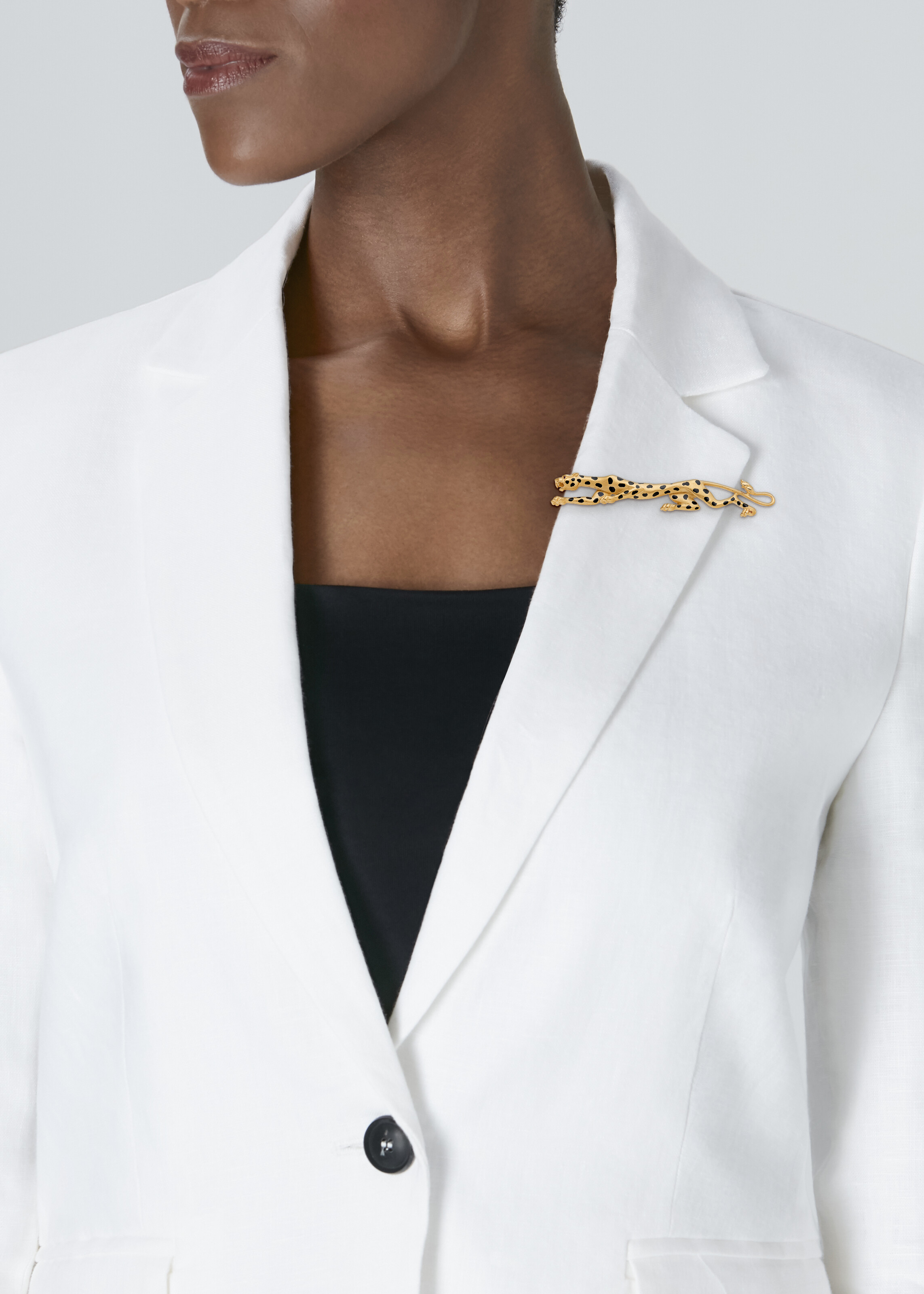 NO RESERVE - BROCHE ÉMAIL ET OR image 3