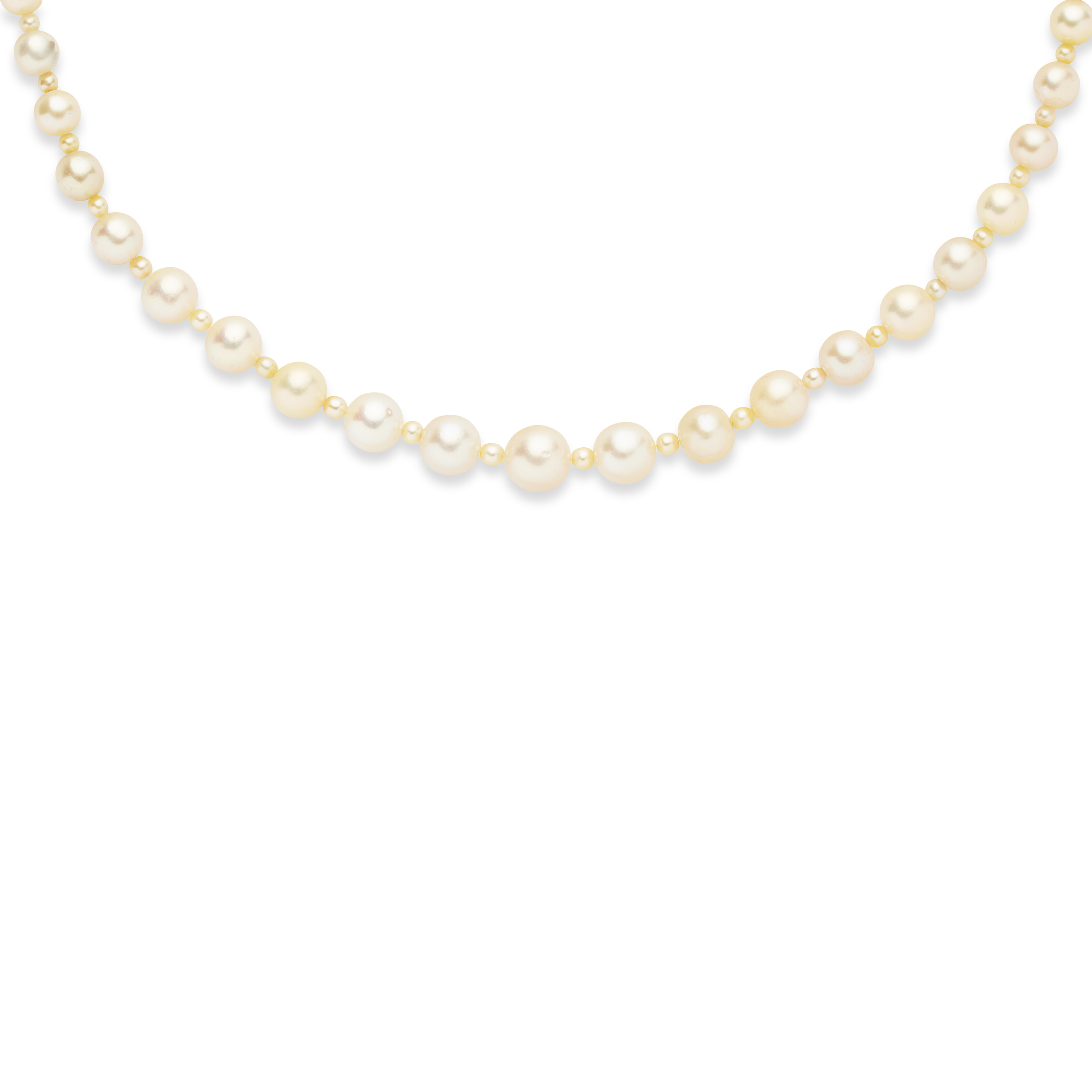 COLLIER 104 PERLES FINES, 3 PERLES DE CULTURE ET DIAMANTS image 4