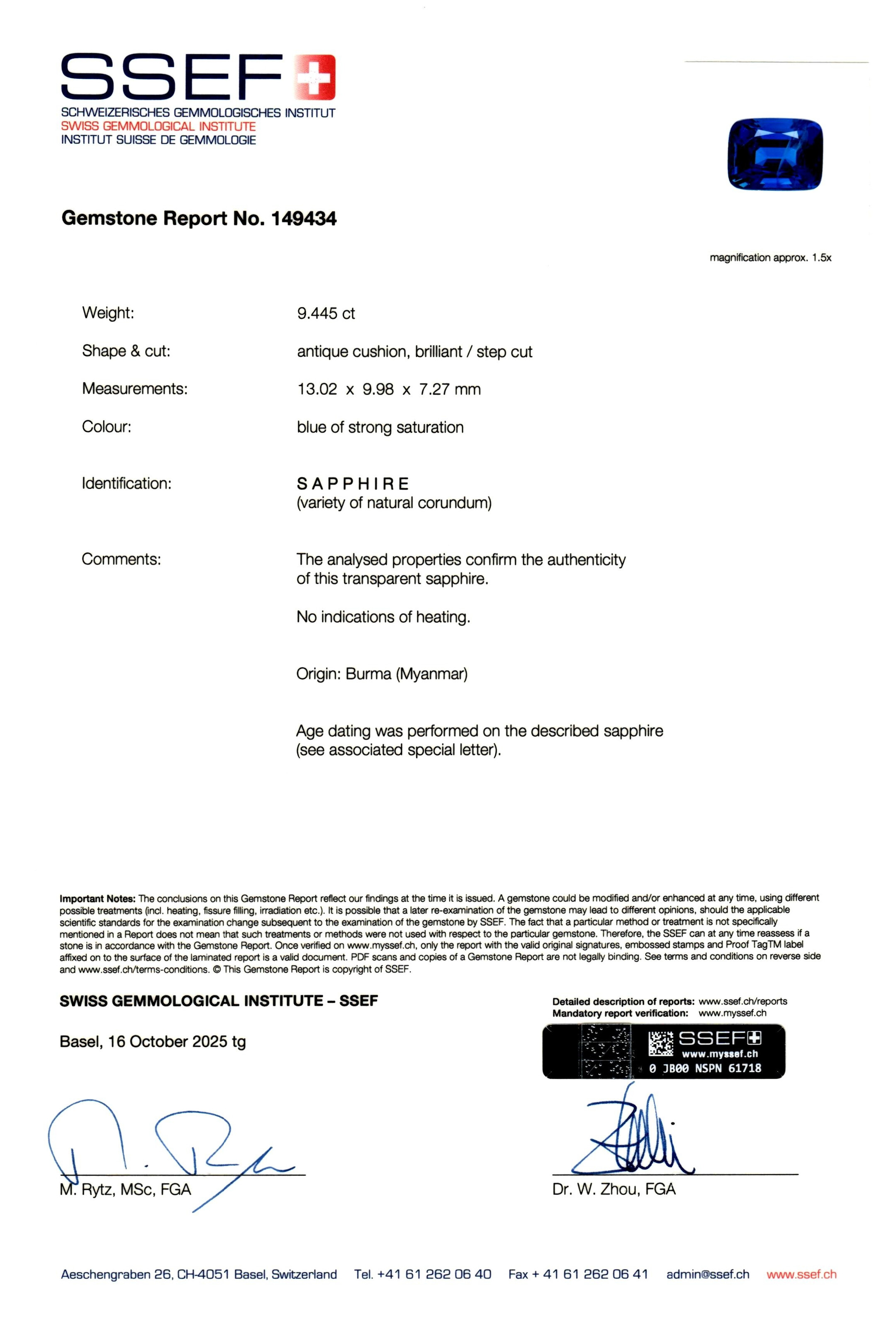 BAGUE SAPHIR ET DIAMANTS image 5