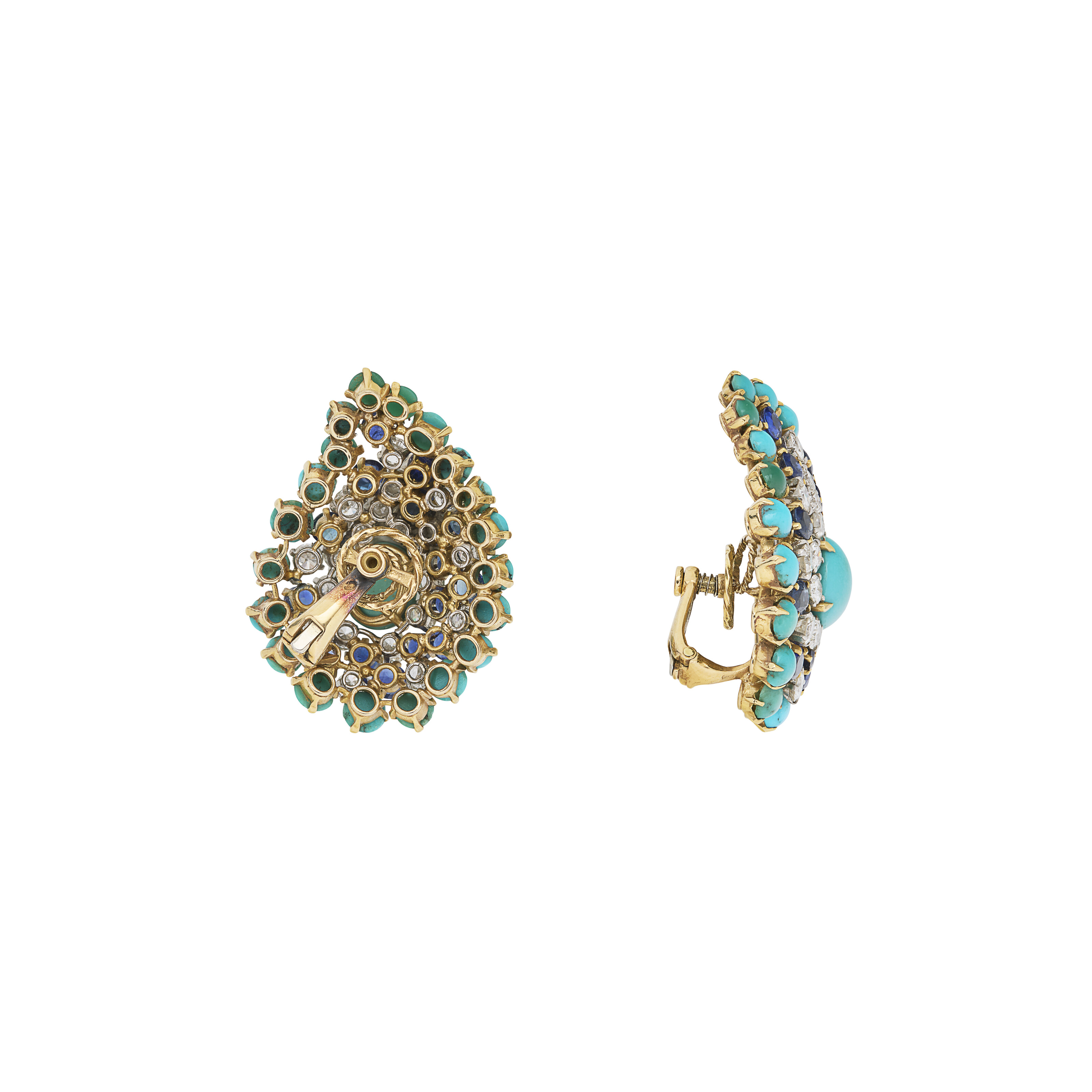 DEMI PARURE TURQUOISES, SAPHIRS ET DIAMANTS image 5