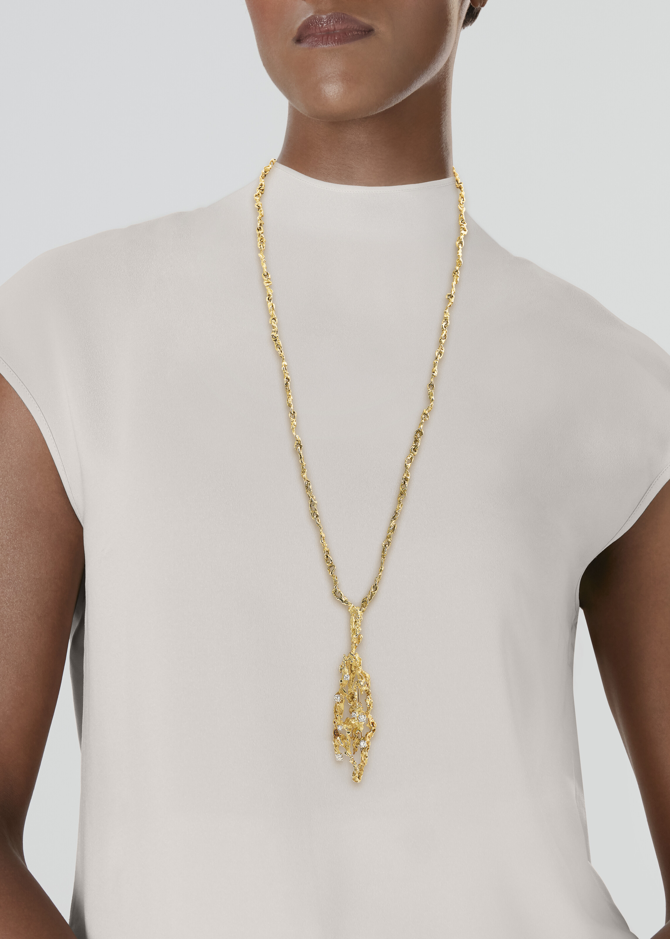 JEAN VENDOME SAUTOIR TRANSFORMABLE DIAMANTS LIGNE 'PÉPITE' image 7