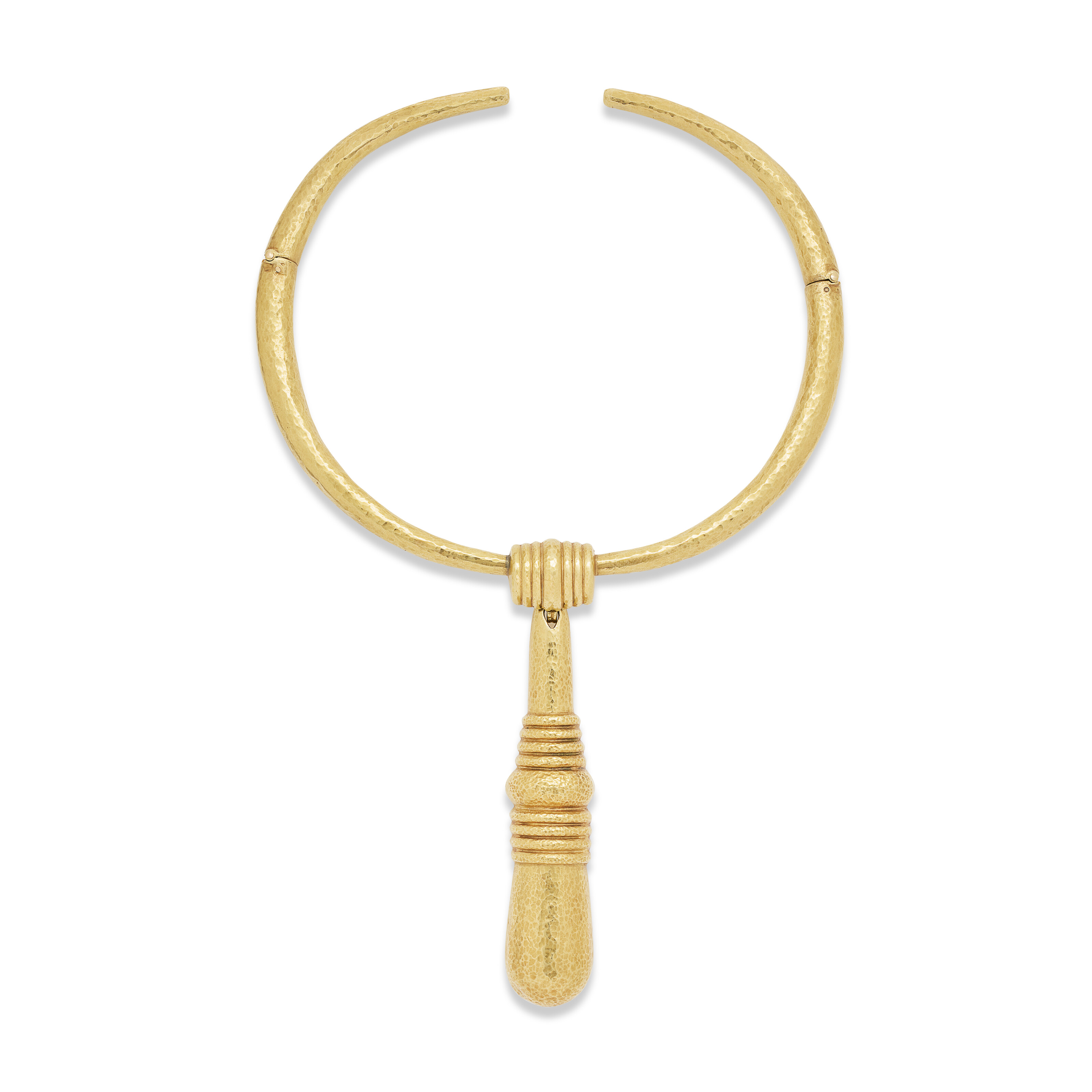 ILIAS LALAOUNIS COLLIER TRANSFORMABLE ET PAIRE DE BOUCLES D’OREILLES OR NON SIGNÉE image 2