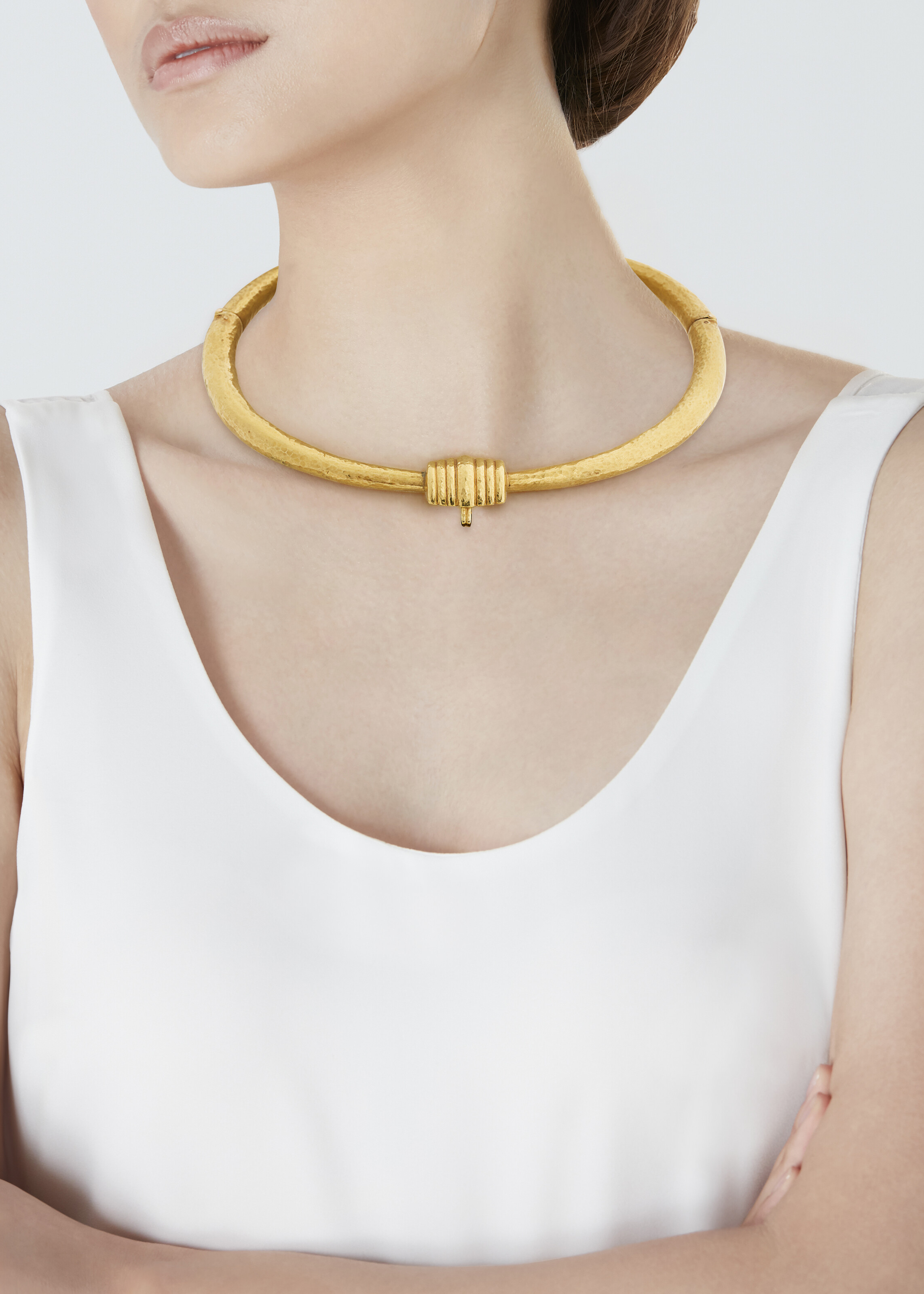 ILIAS LALAOUNIS COLLIER TRANSFORMABLE ET PAIRE DE BOUCLES D’OREILLES OR NON SIGNÉE image 11