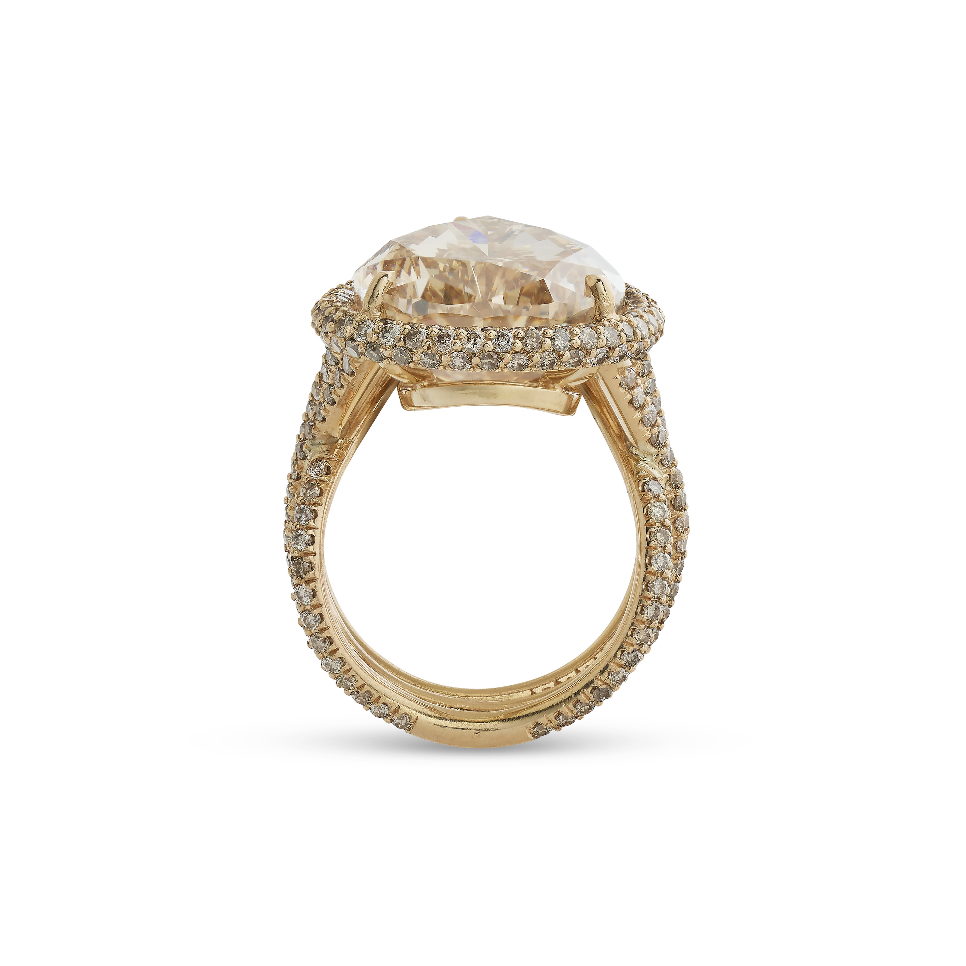 BAGUE DIAMANT DE COULEUR ET DIAMANTS image 3