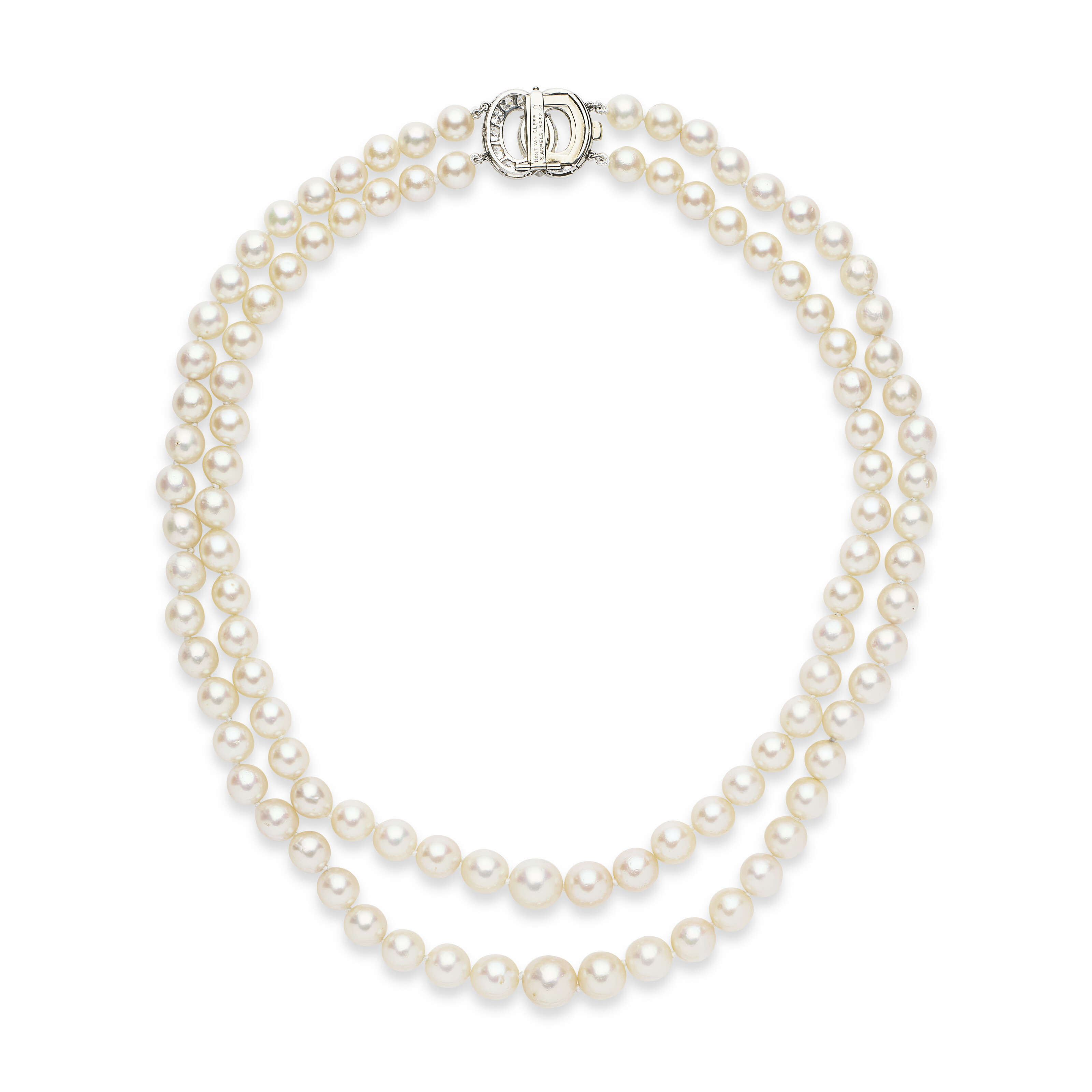MONTURE VAN CLEEF & ARPELS COLLIER PERLES DE CULTURE ET DIAMANTS image 4