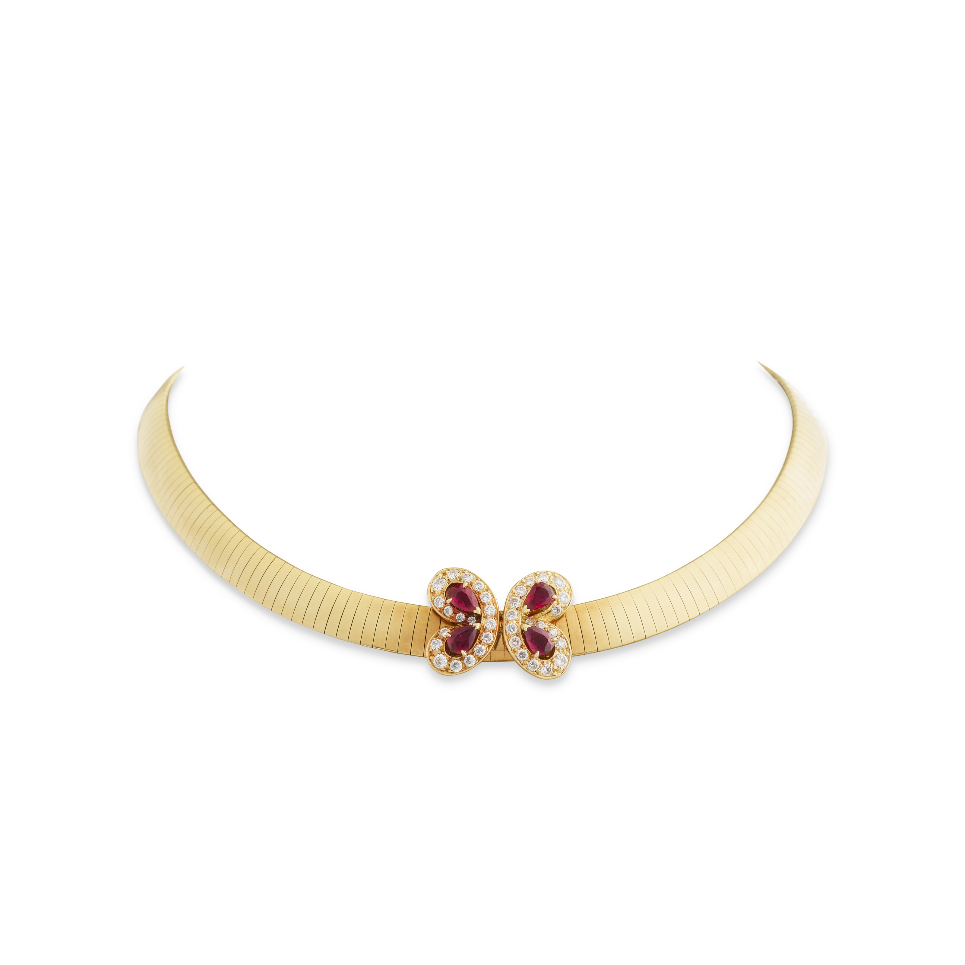 VAN CLEEF & ARPELS COLLIER TRANSFORMABLE RUBIS ET DIAMANTS
