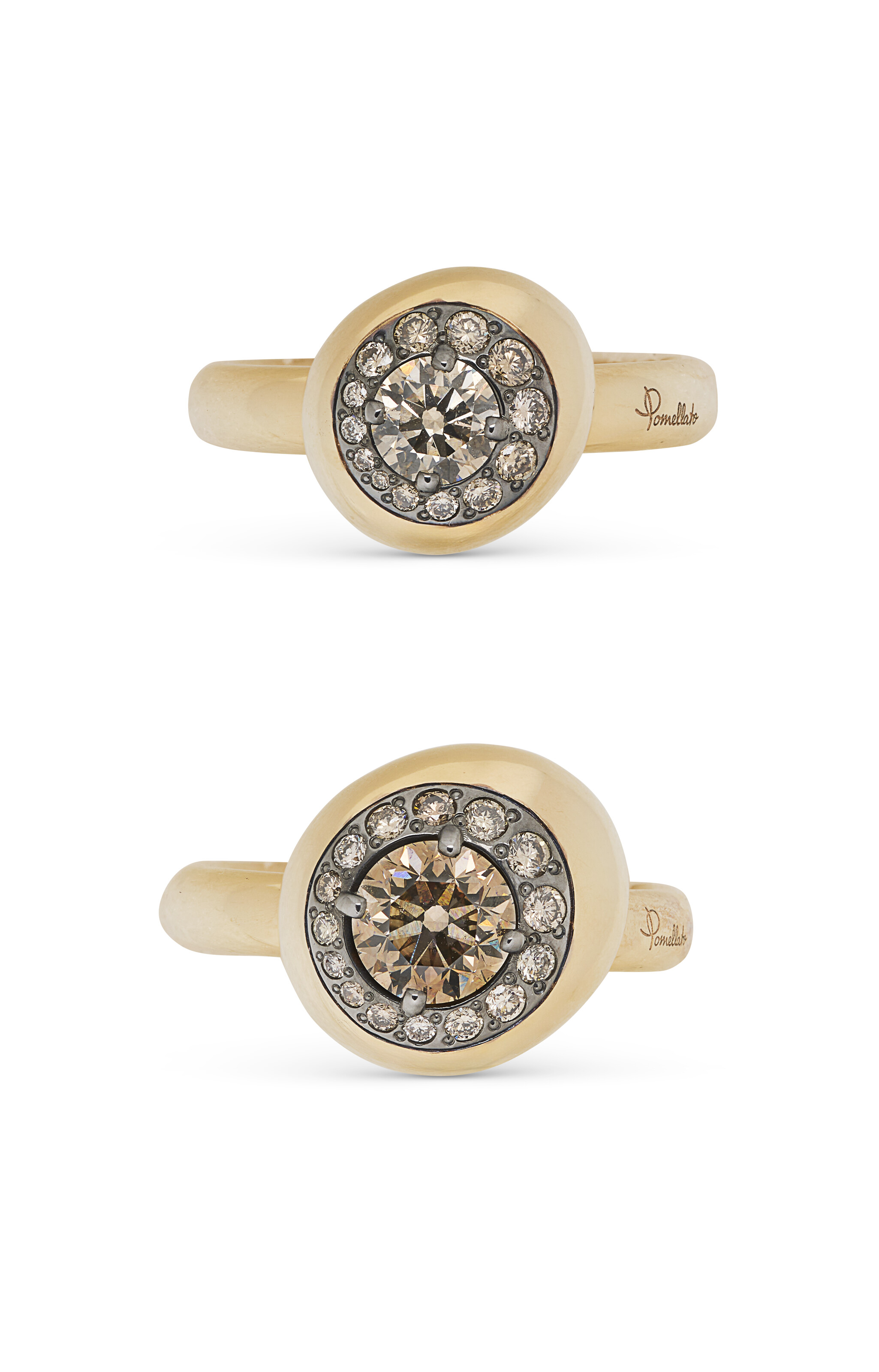 NO RESERVE - POMELLATO DEUX BAGUES DIAMANTS DE COULEUR ET DIAMANTS 'NUVOLA'