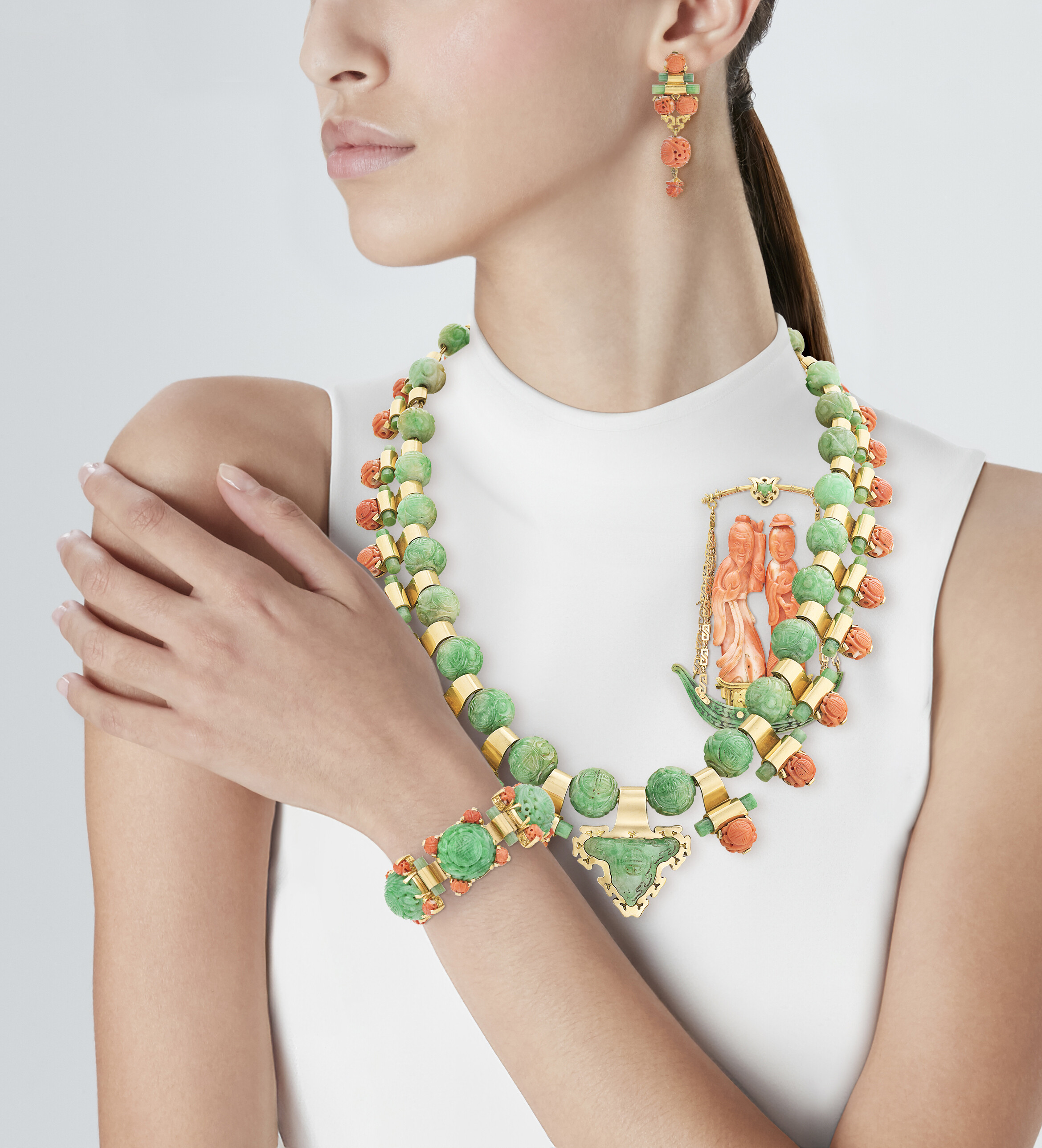 MELLERIO PARURE JADÉITE ET CORAIL image 17