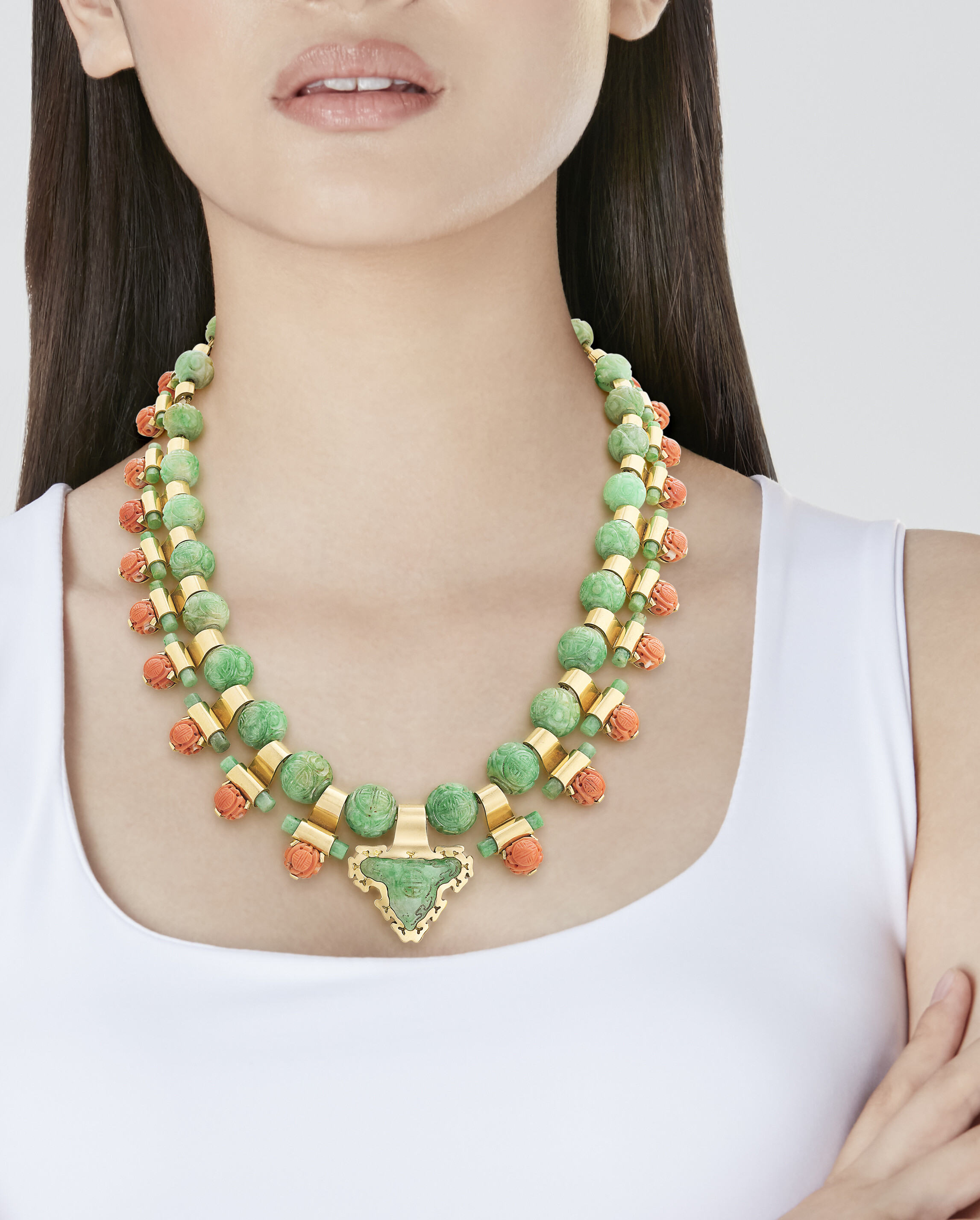 MELLERIO PARURE JADÉITE ET CORAIL image 18