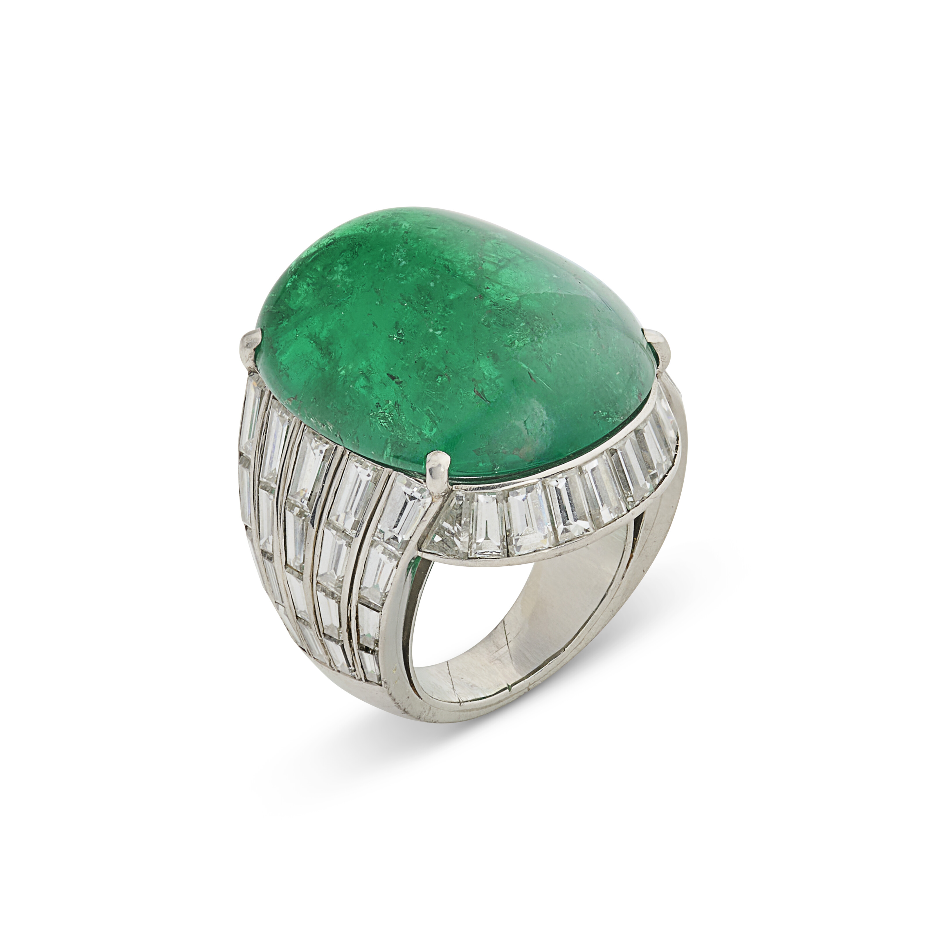 NO RESERVE - BAGUE ÉMERAUDE ET DIAMANTS