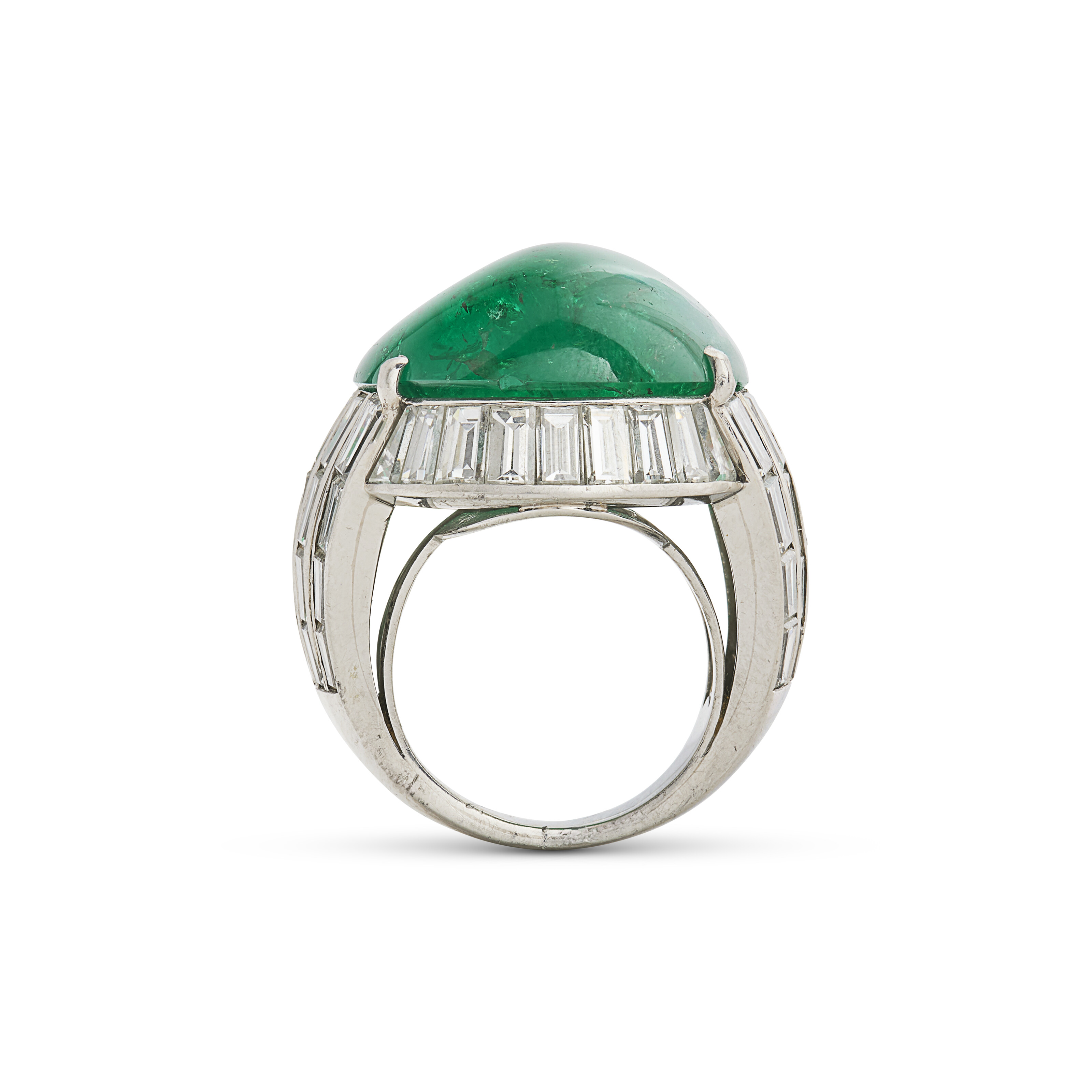 NO RESERVE - BAGUE ÉMERAUDE ET DIAMANTS image 3