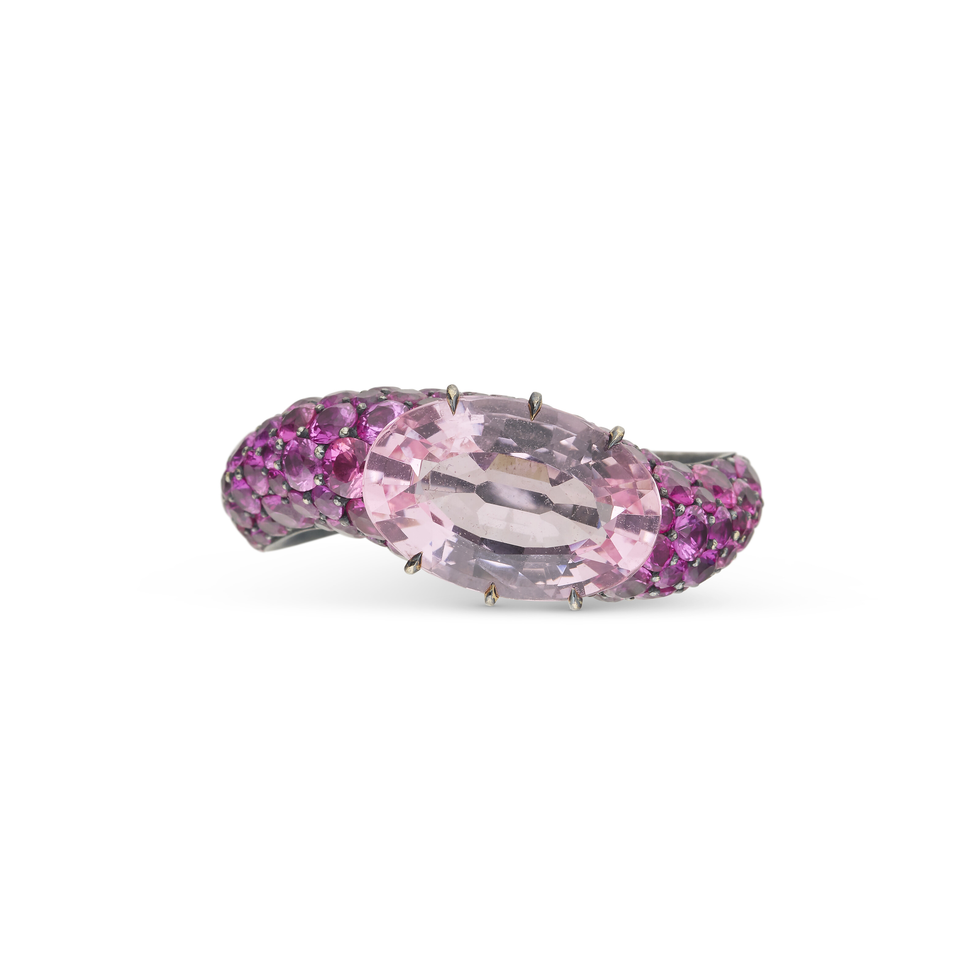 JAR BAGUE MORGANITE, SAPHIRS DE COULEUR ET DIAMANTS image 2