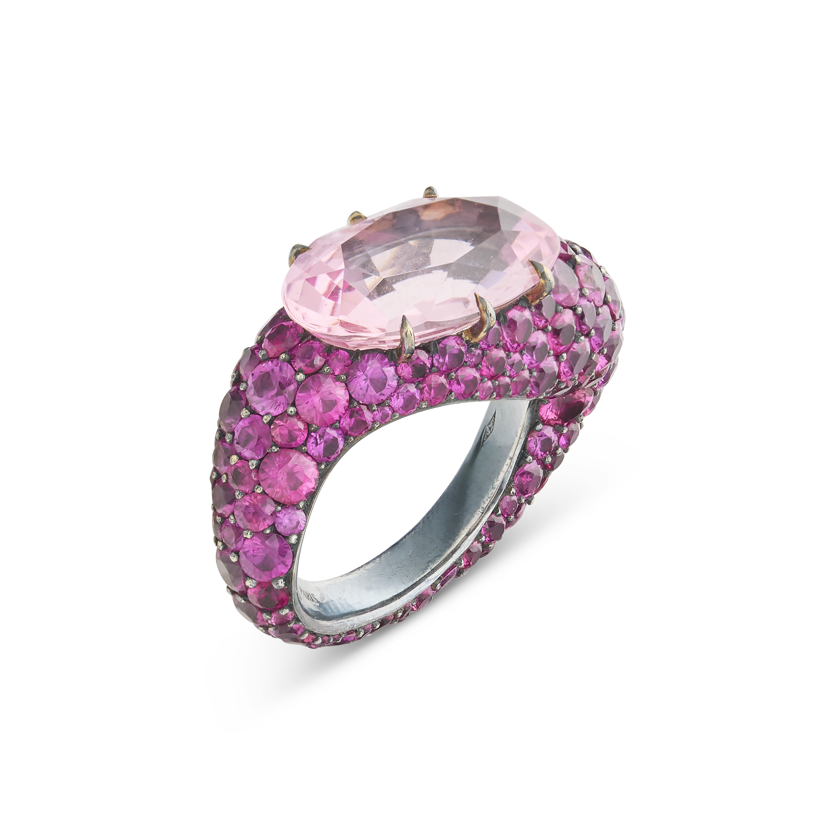 JAR BAGUE MORGANITE, SAPHIRS DE COULEUR ET DIAMANTS image 3