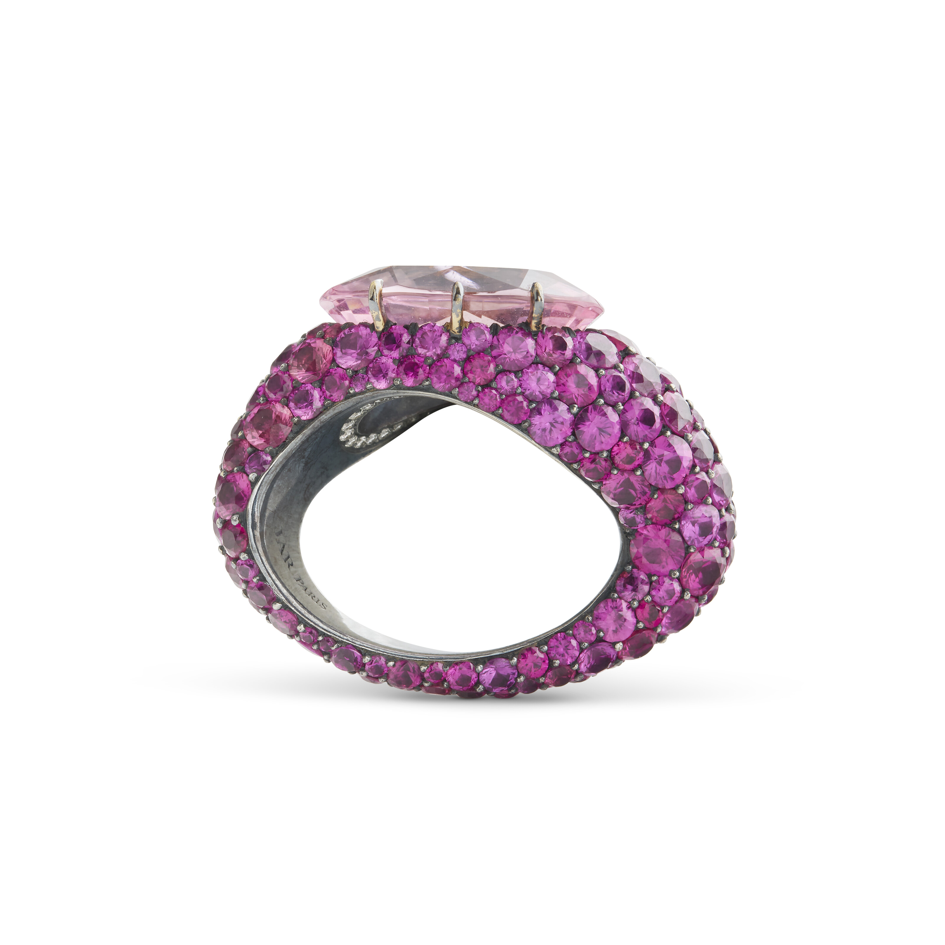 JAR BAGUE MORGANITE, SAPHIRS DE COULEUR ET DIAMANTS image 4