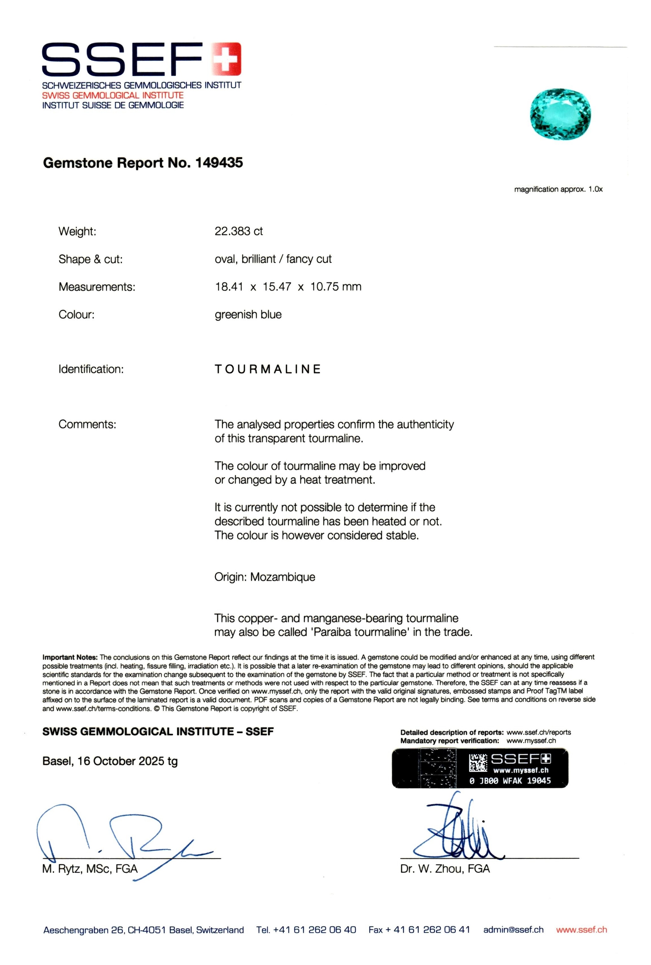 TOURMALINE 'PARAÏBA' SUR PAPIER image 4