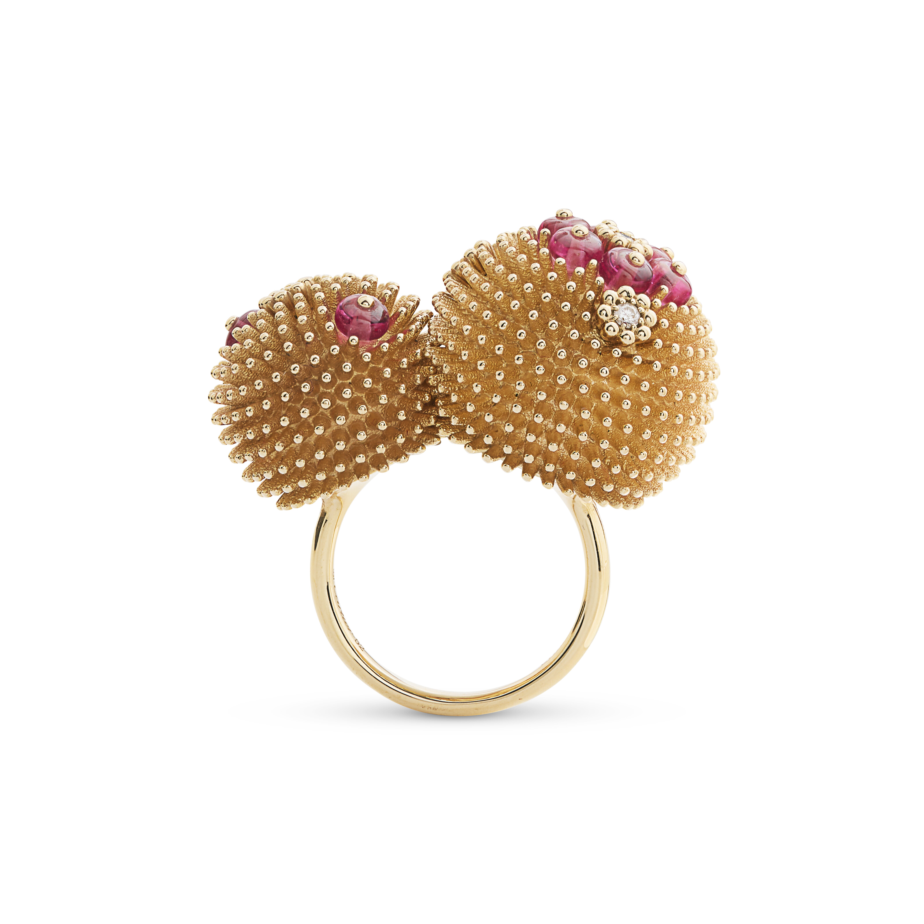 CARTIER BAGUE SPINELLES ET DIAMANTS 'CACTUS' image 3