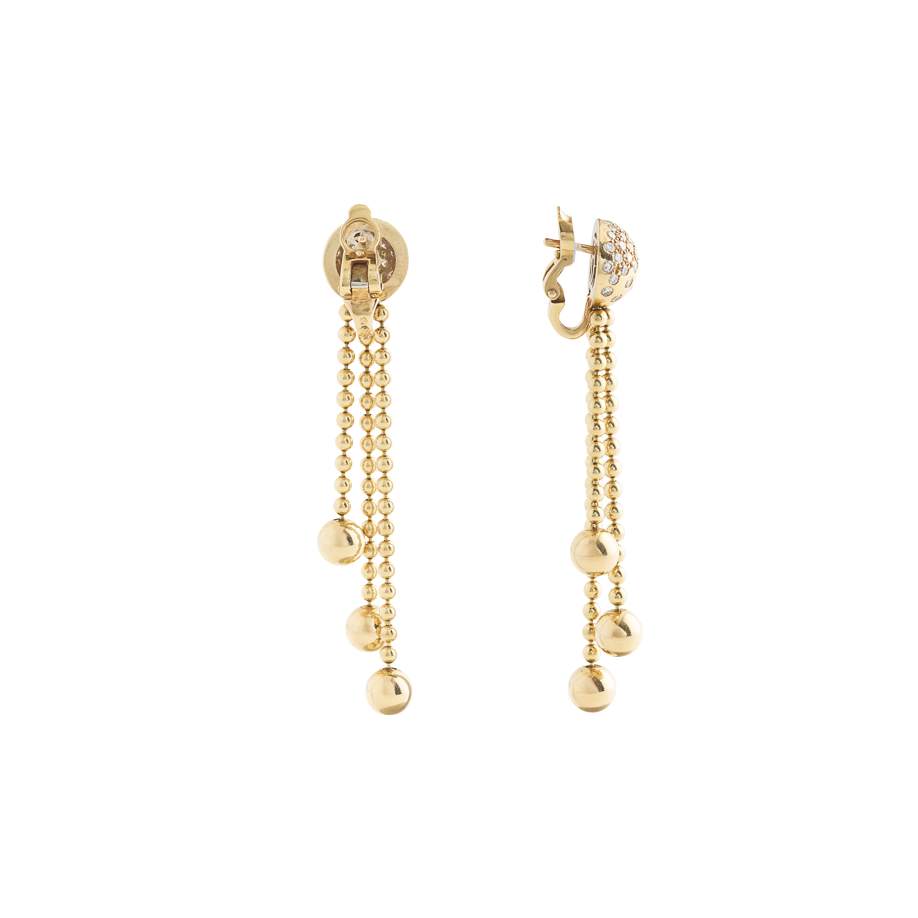 NO RESERVE - CARTIER PAIRE DE BOUCLES D'OREILLES DIAMANTS 'DRAPERIE' image 2