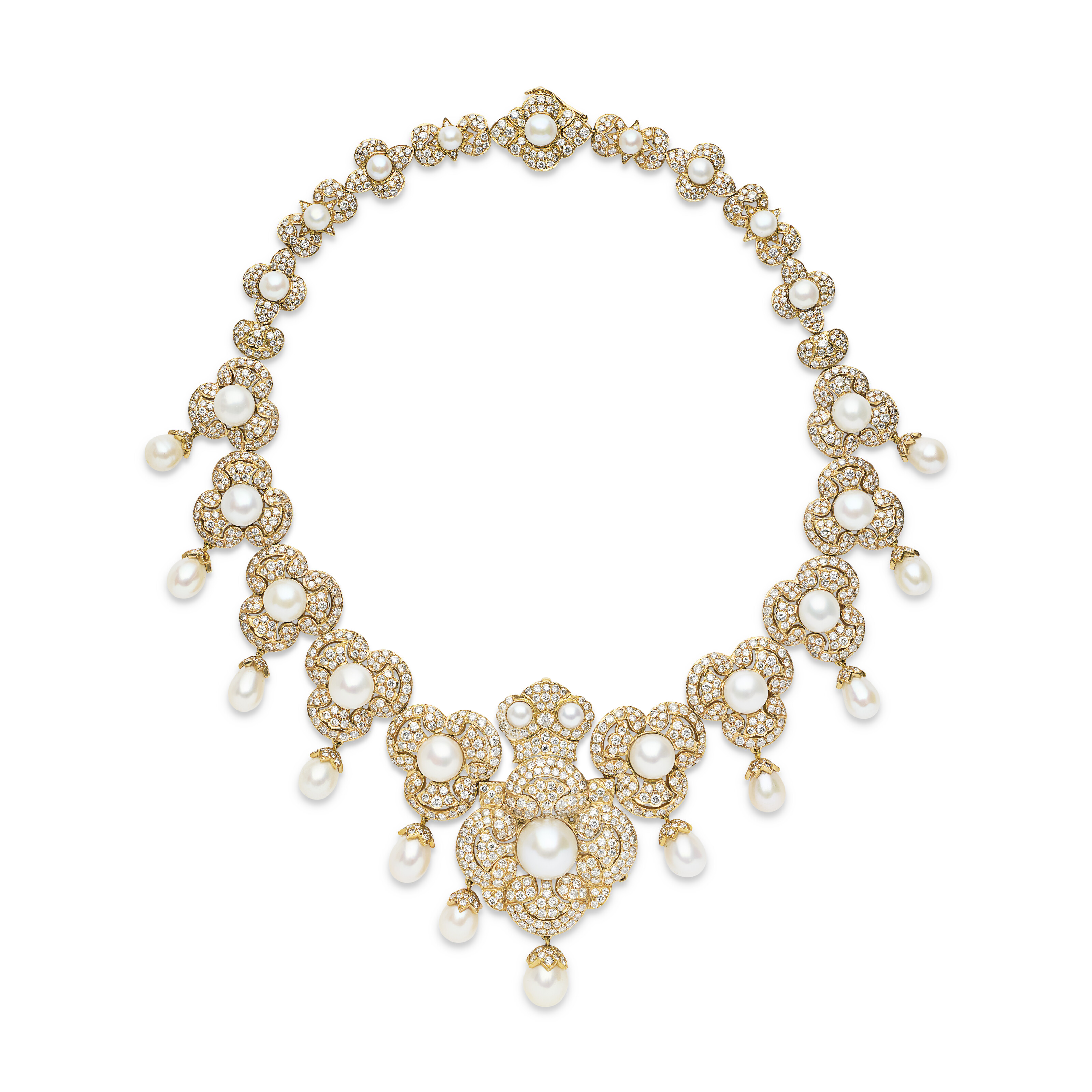 COLLIER PERLES DE CULTURE ET DIAMANTS image 2