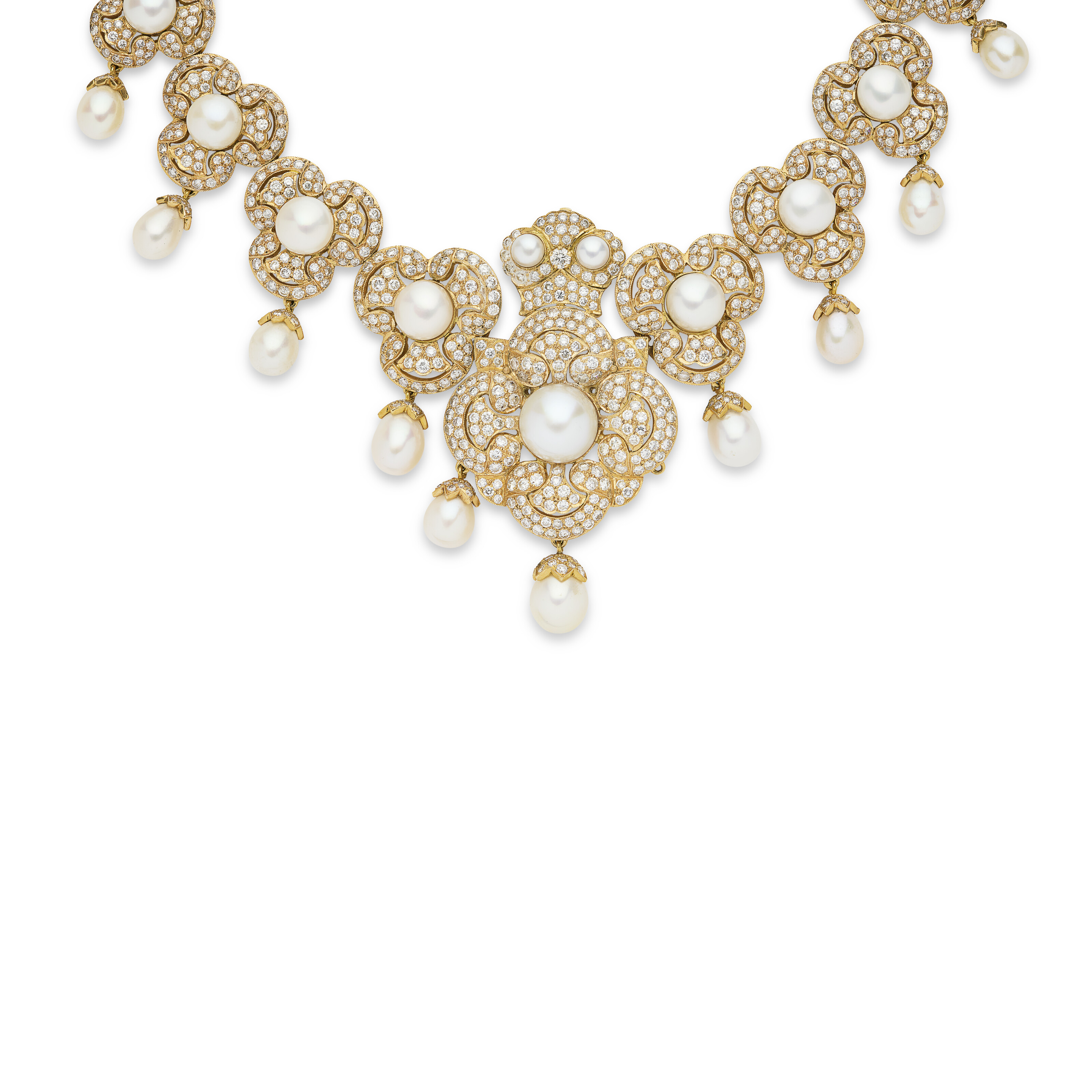 COLLIER PERLES DE CULTURE ET DIAMANTS image 3