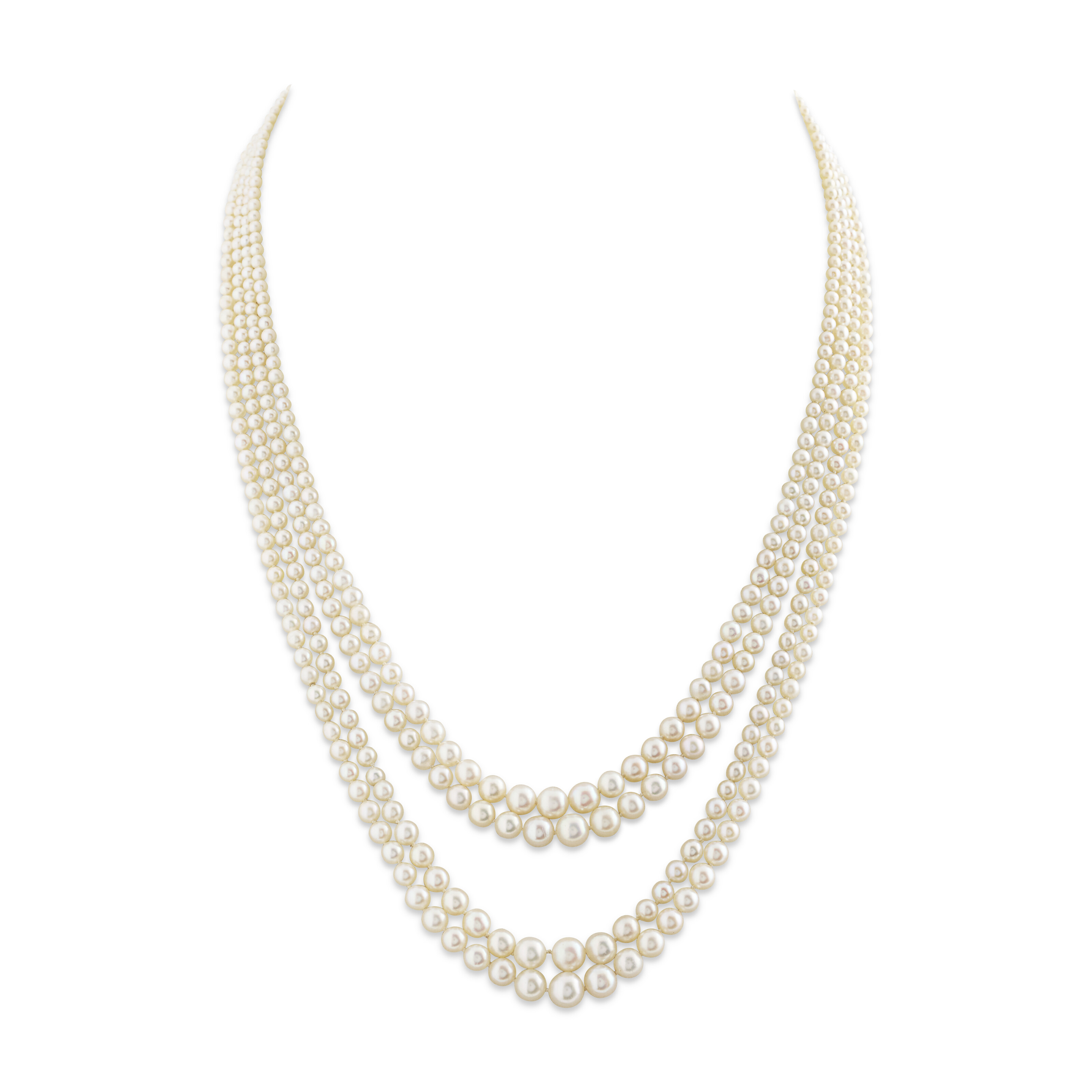 DEUX COLLIERS DE PERLES FINES ET PERLES DE CULTURE, RUBIS ET DIAMANTS image 6