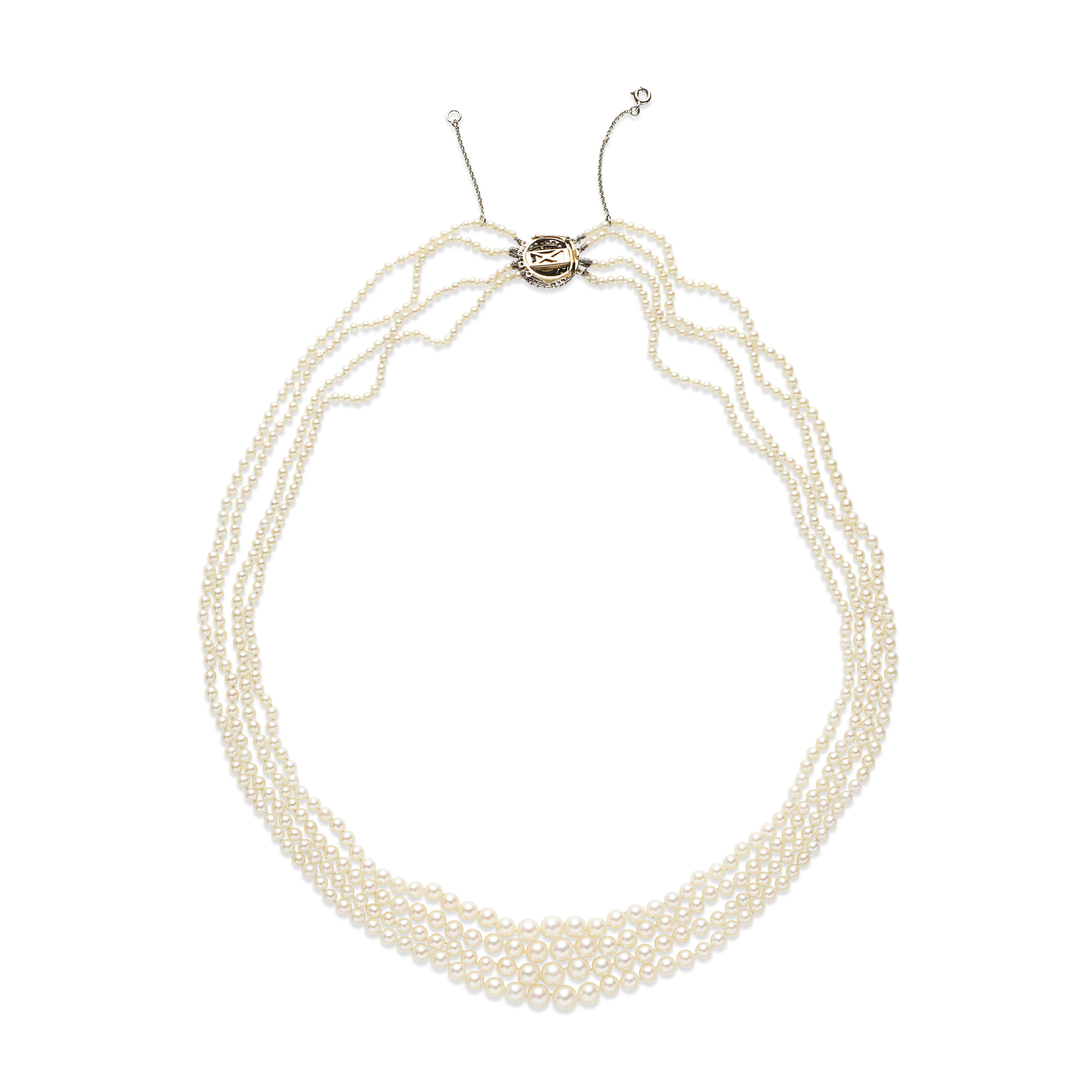 DEUX COLLIERS DE PERLES FINES ET PERLES DE CULTURE, RUBIS ET DIAMANTS image 8