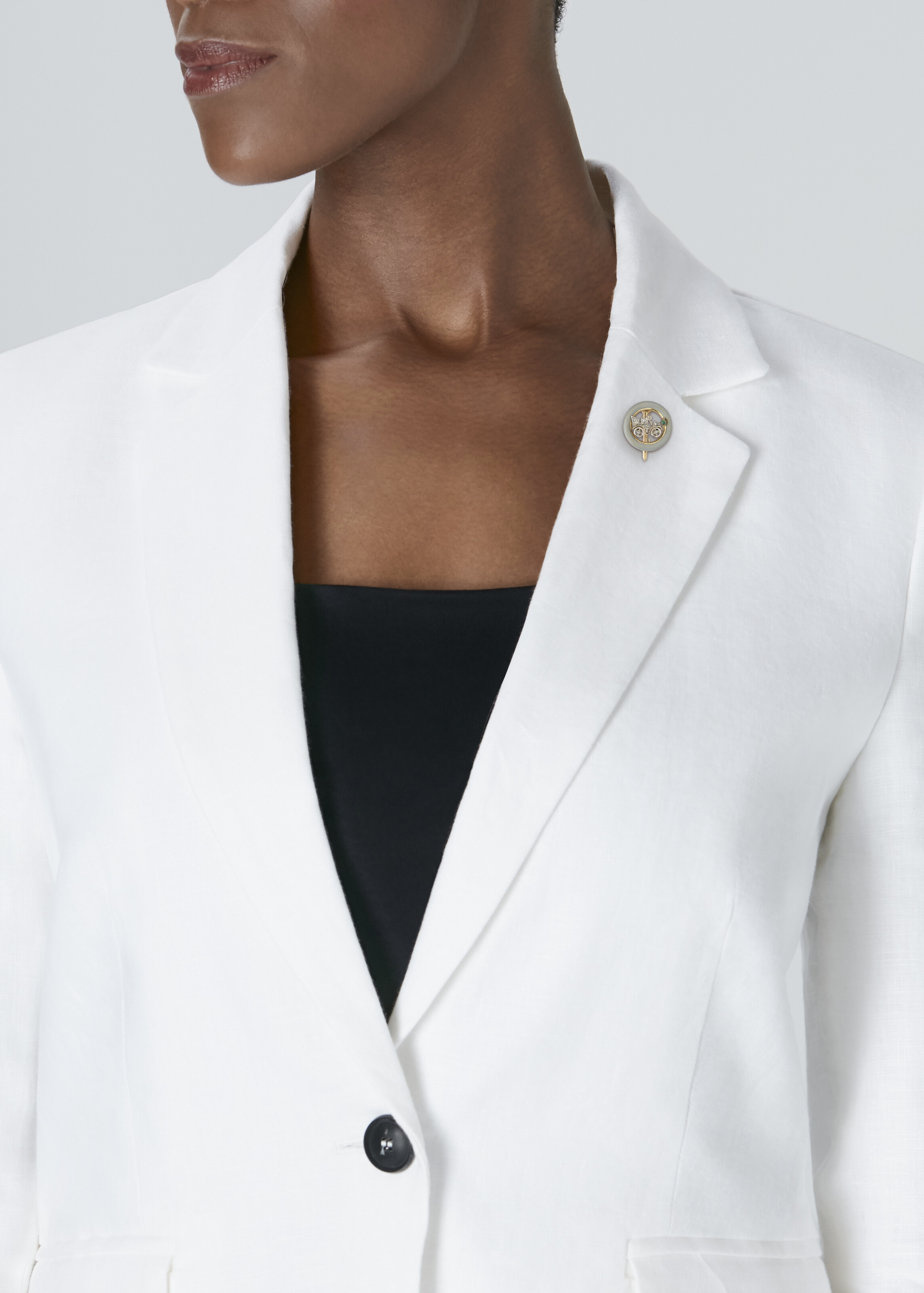 NO RESERVE - LACLOCHE FRÈRES ÉPINGLE DE CRAVATE ÉMAIL, ÉMERAUDE ET DIAMANTS DÉBUT DU XIXe SIÈCLE image 3