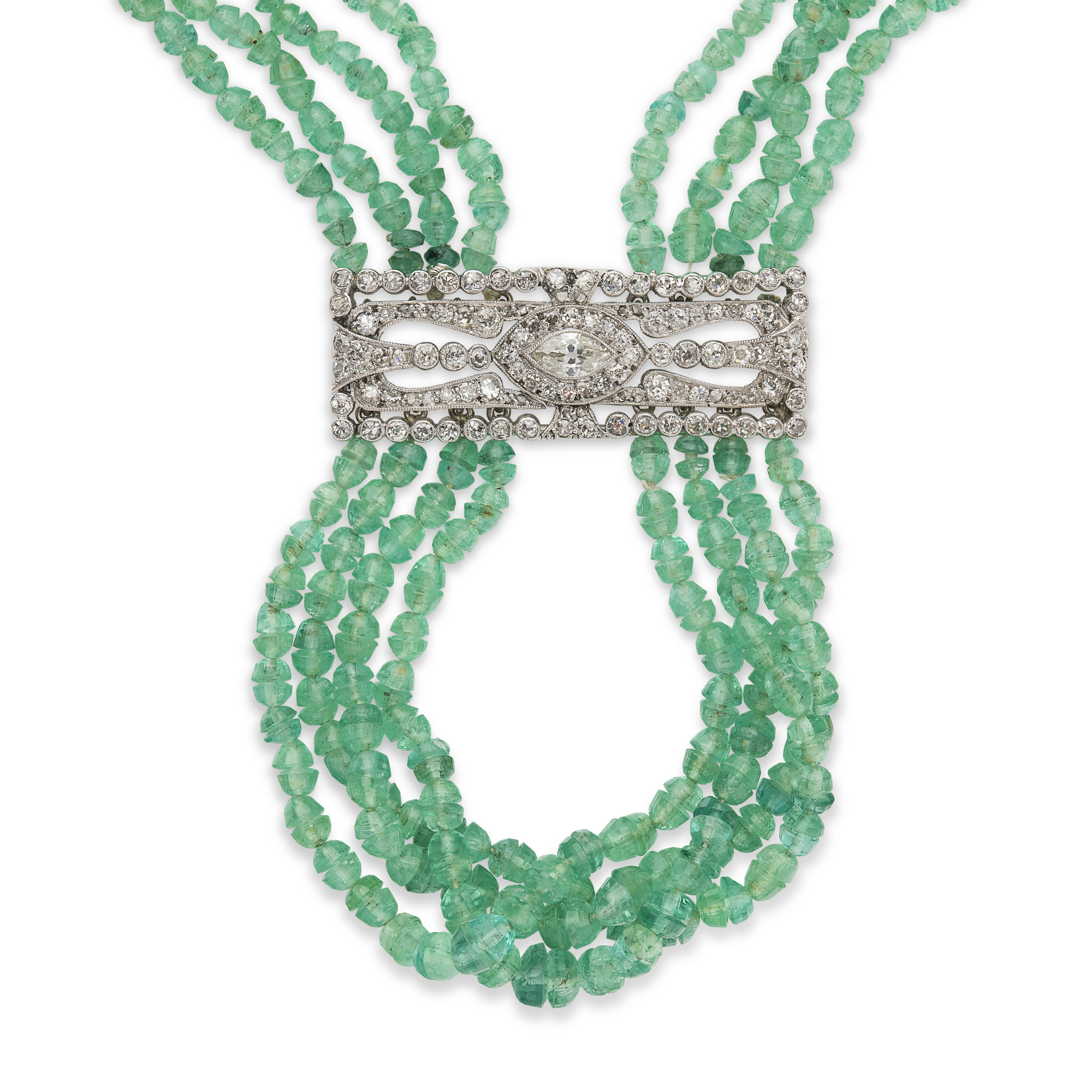 COLLIER ÉMERAUDES ET DIAMANTS DÉBUT DU XIXe SIÈCLE image 2