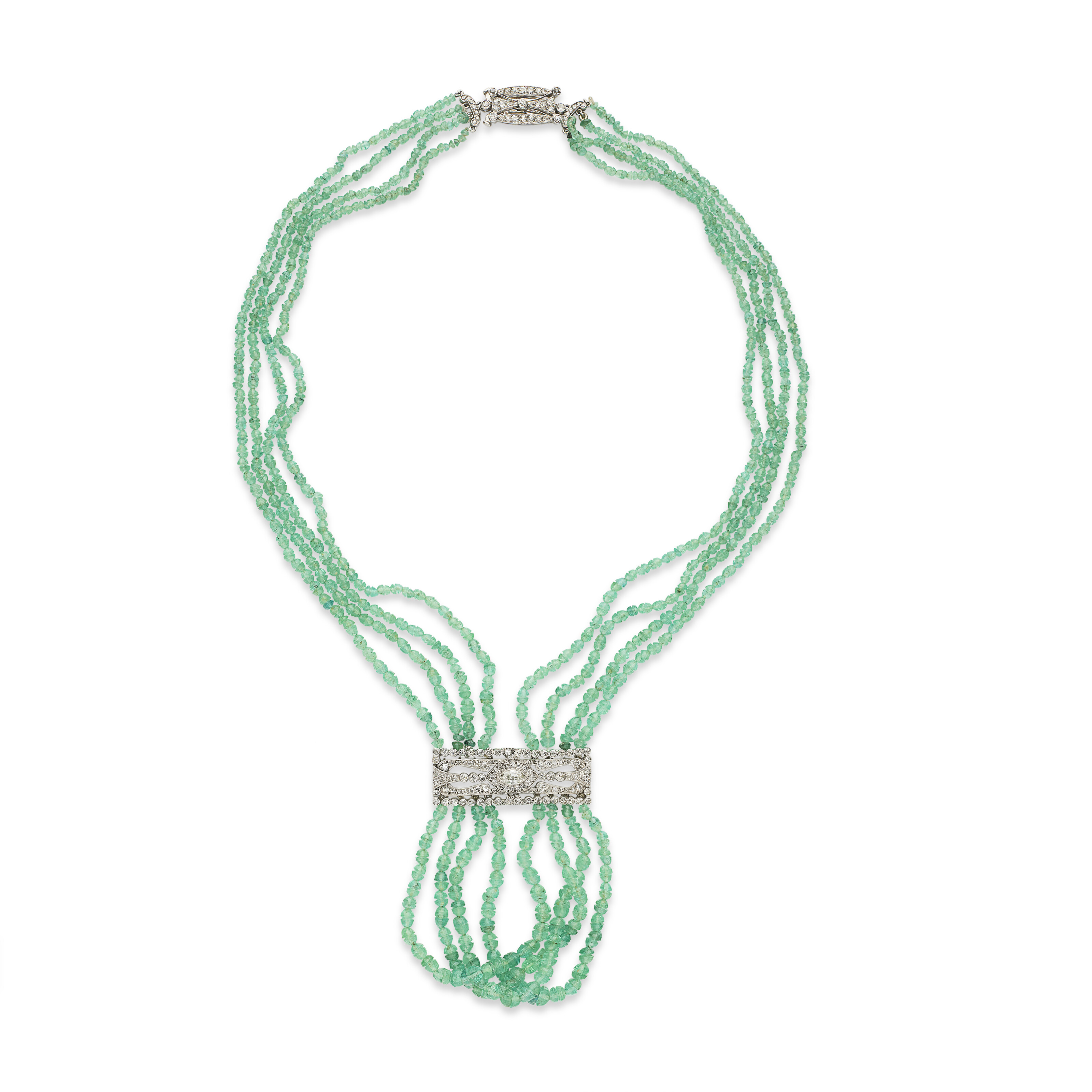 COLLIER ÉMERAUDES ET DIAMANTS DÉBUT DU XIXe SIÈCLE image 3