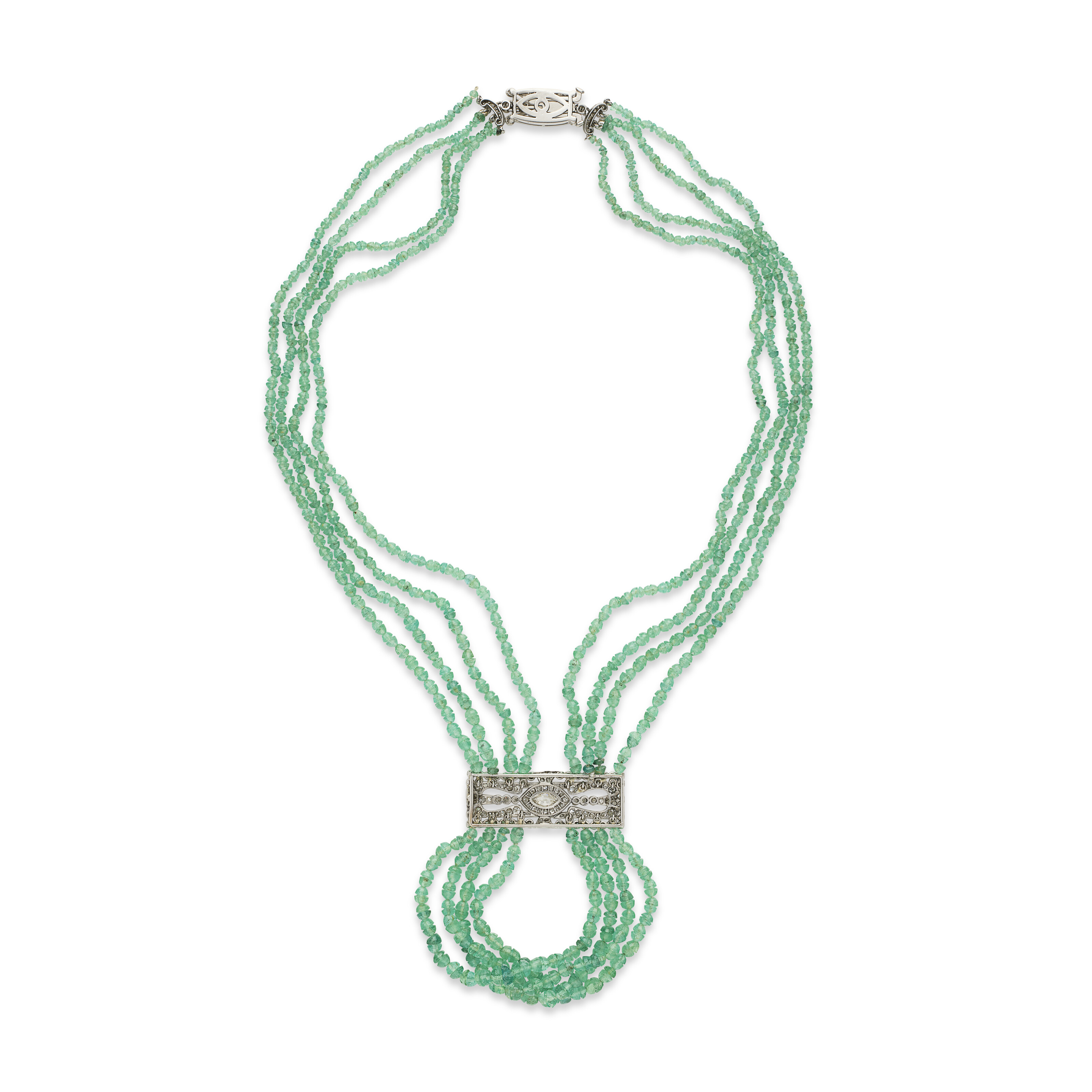 COLLIER ÉMERAUDES ET DIAMANTS DÉBUT DU XIXe SIÈCLE image 4