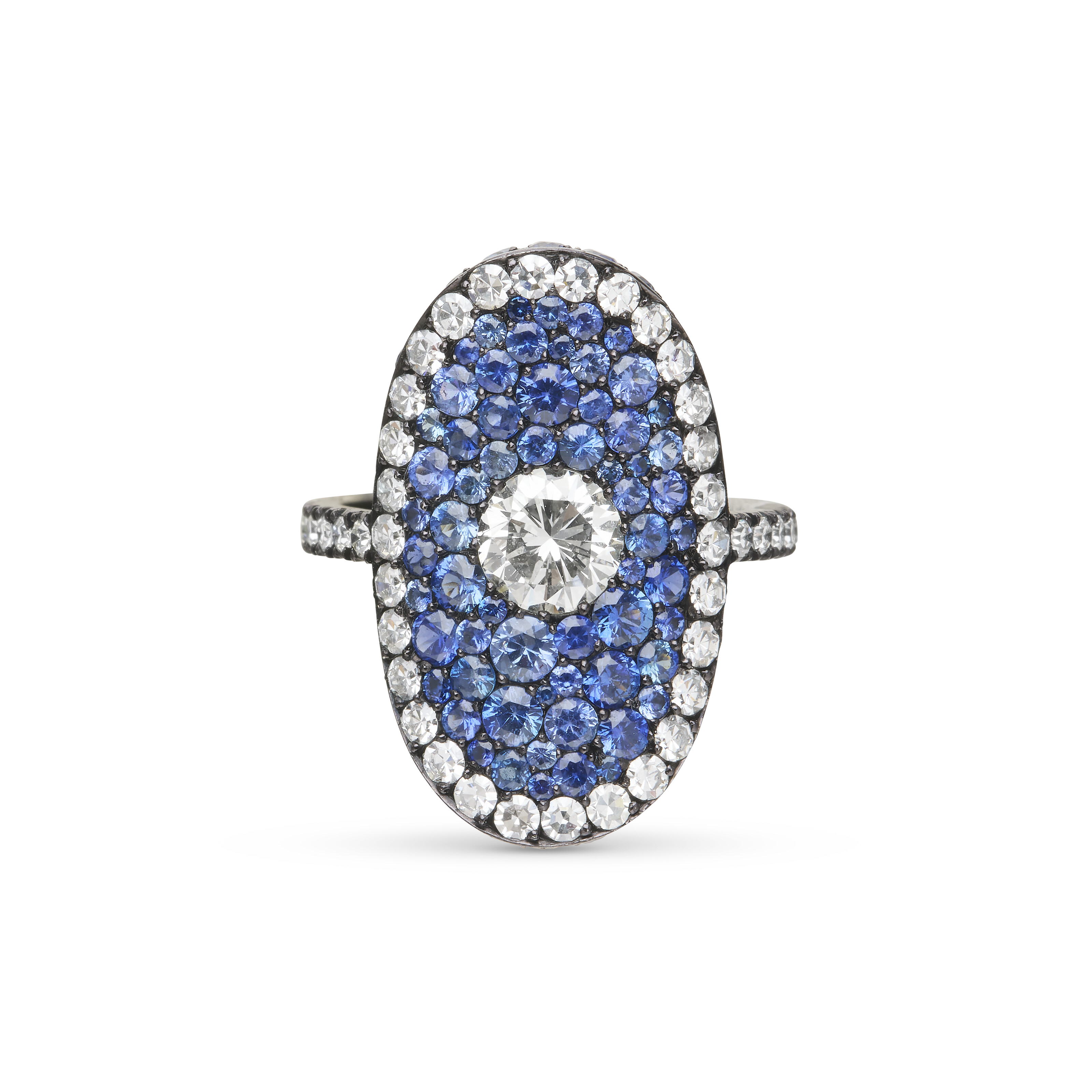 JAR BAGUE SAPHIRS ET DIAMANTS ‘BONNET’