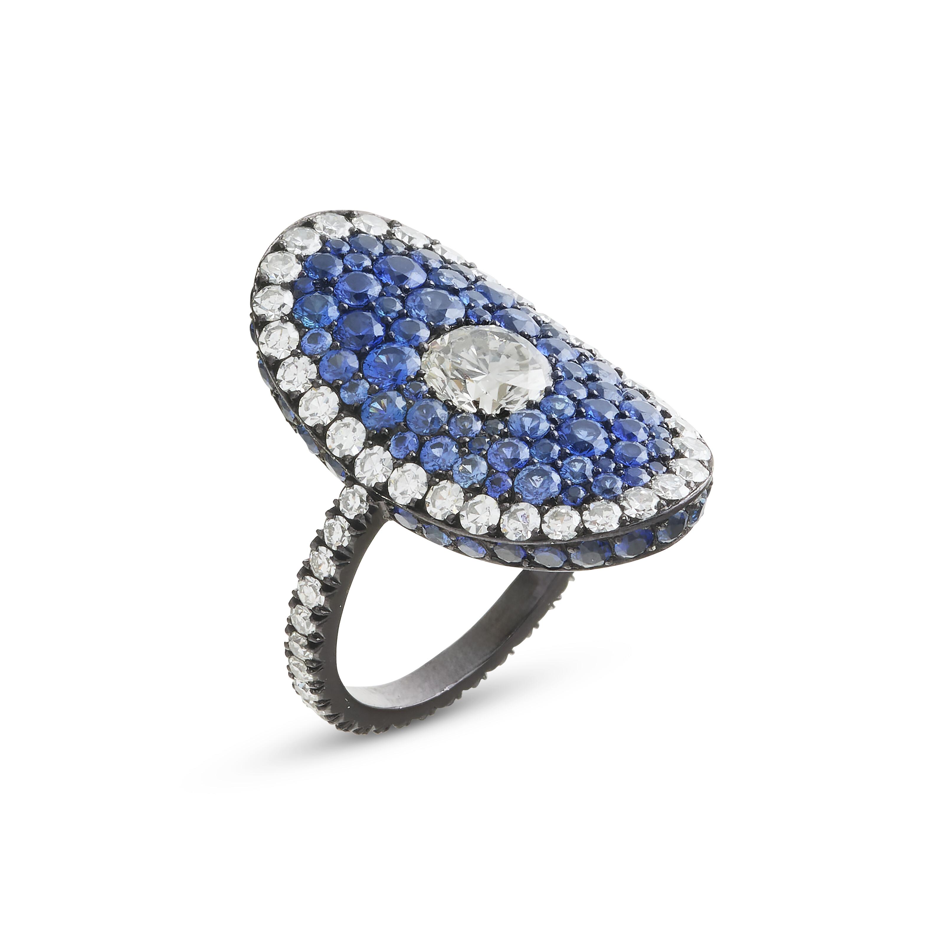 JAR BAGUE SAPHIRS ET DIAMANTS ‘BONNET’ image 2