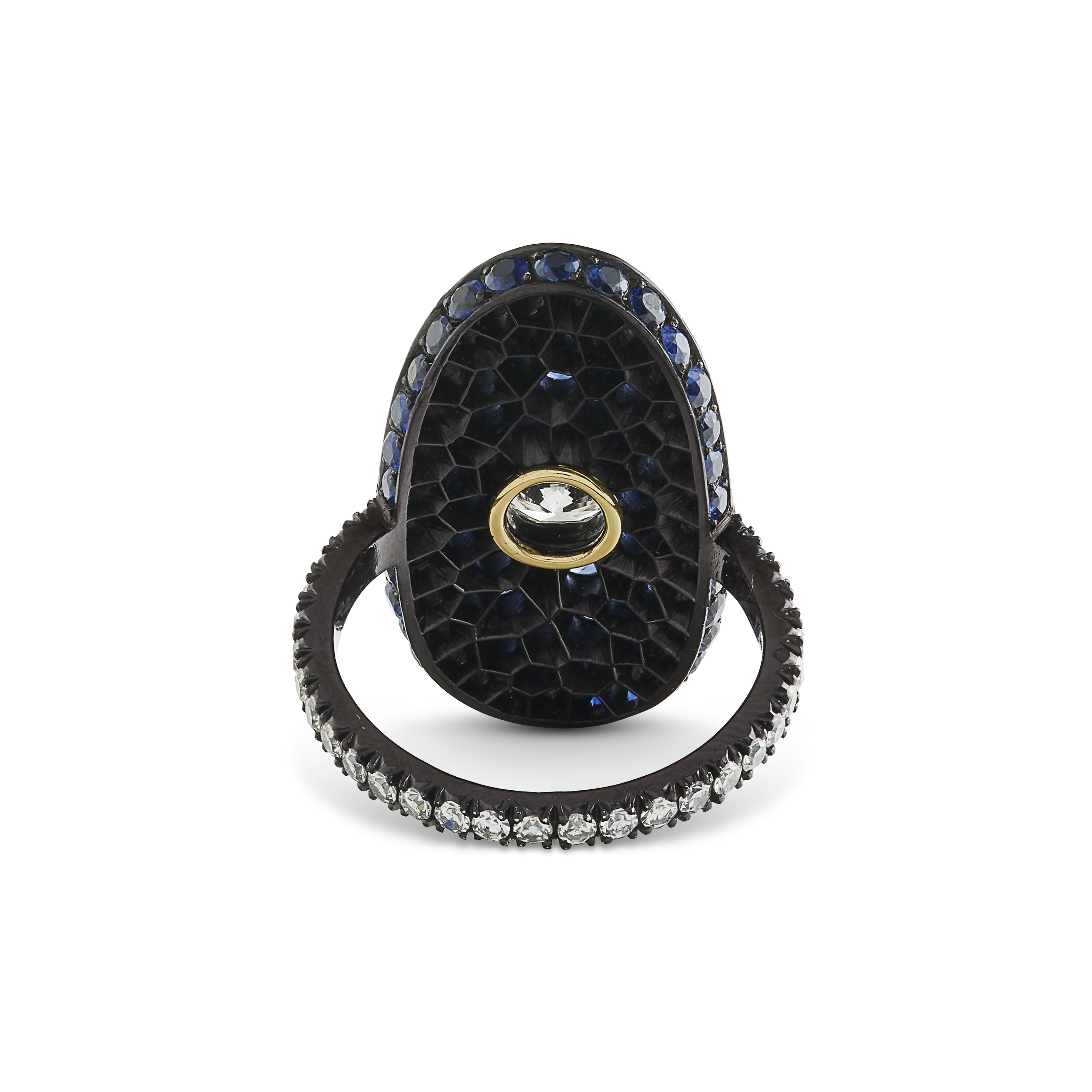 JAR BAGUE SAPHIRS ET DIAMANTS ‘BONNET’ image 3